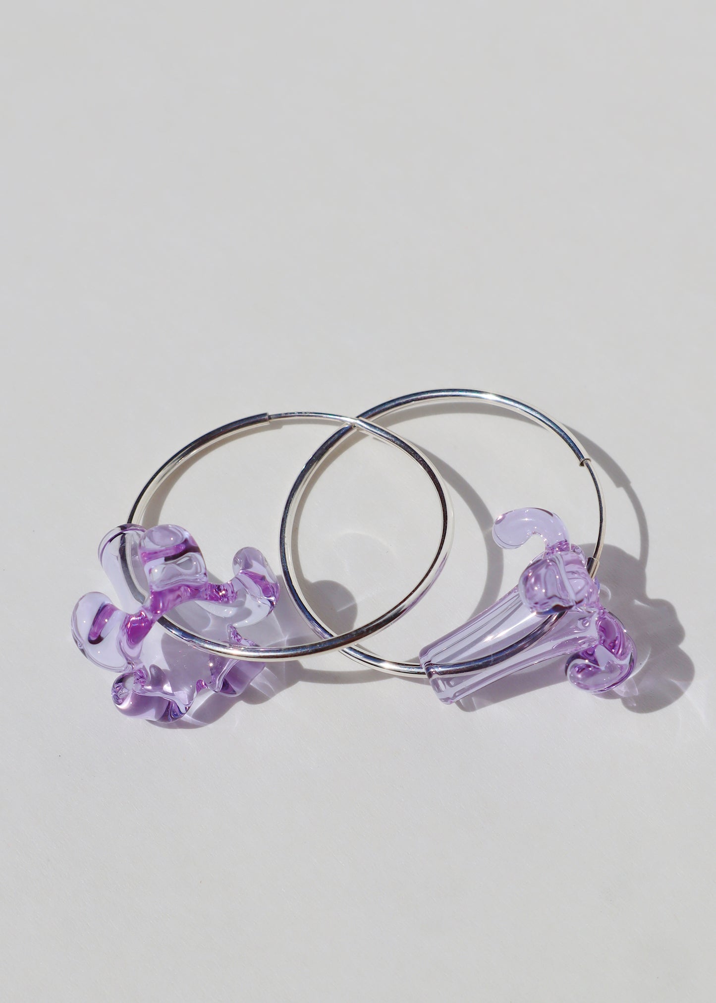 Perfectly Imperfect 40% OFF - Pua Sterling Silver Hoop Earrings Lilac