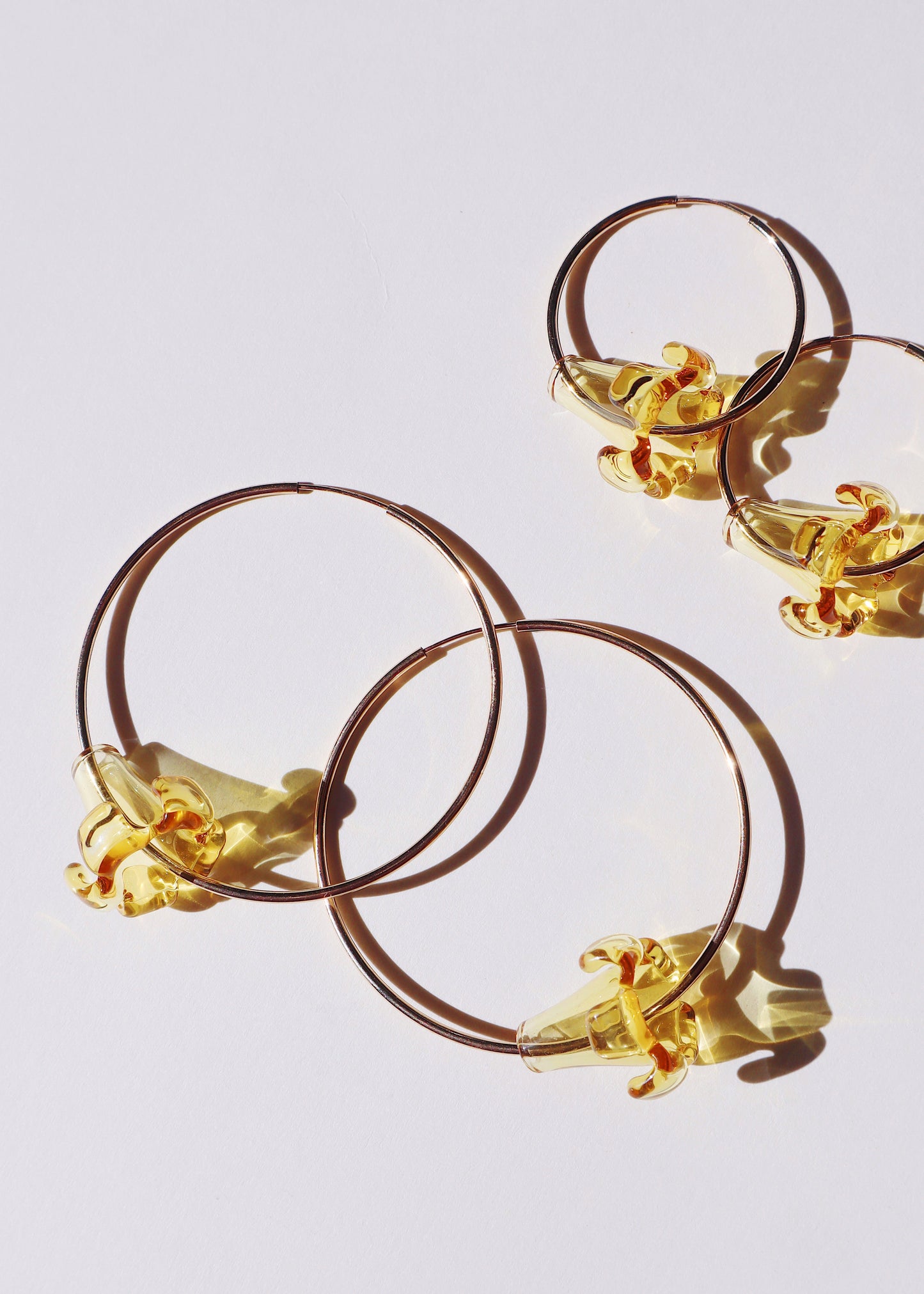 Large Puakenikeni Flower Hoop Earrings