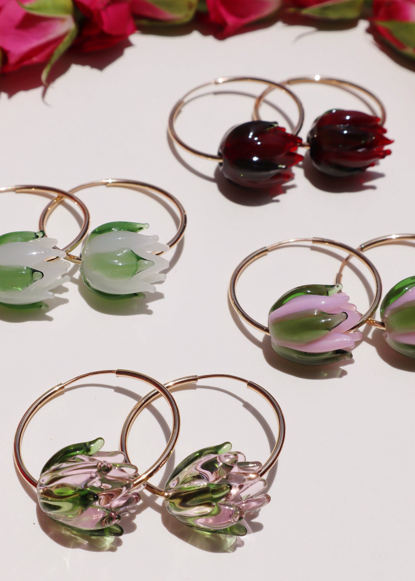 Lokelani Rose Hoop Earrings