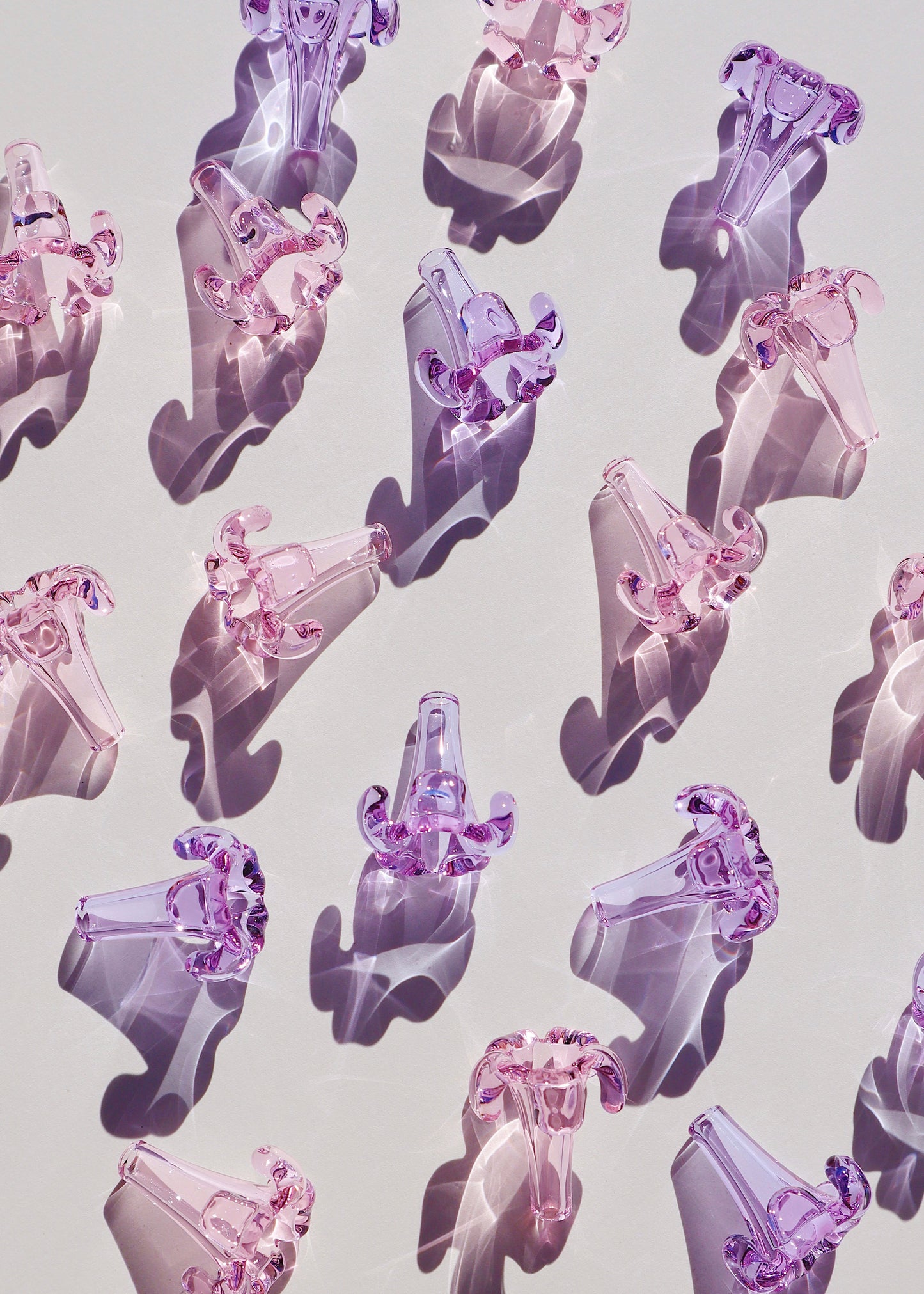 Single Puakenikeni Flowers - Pink and Purple
