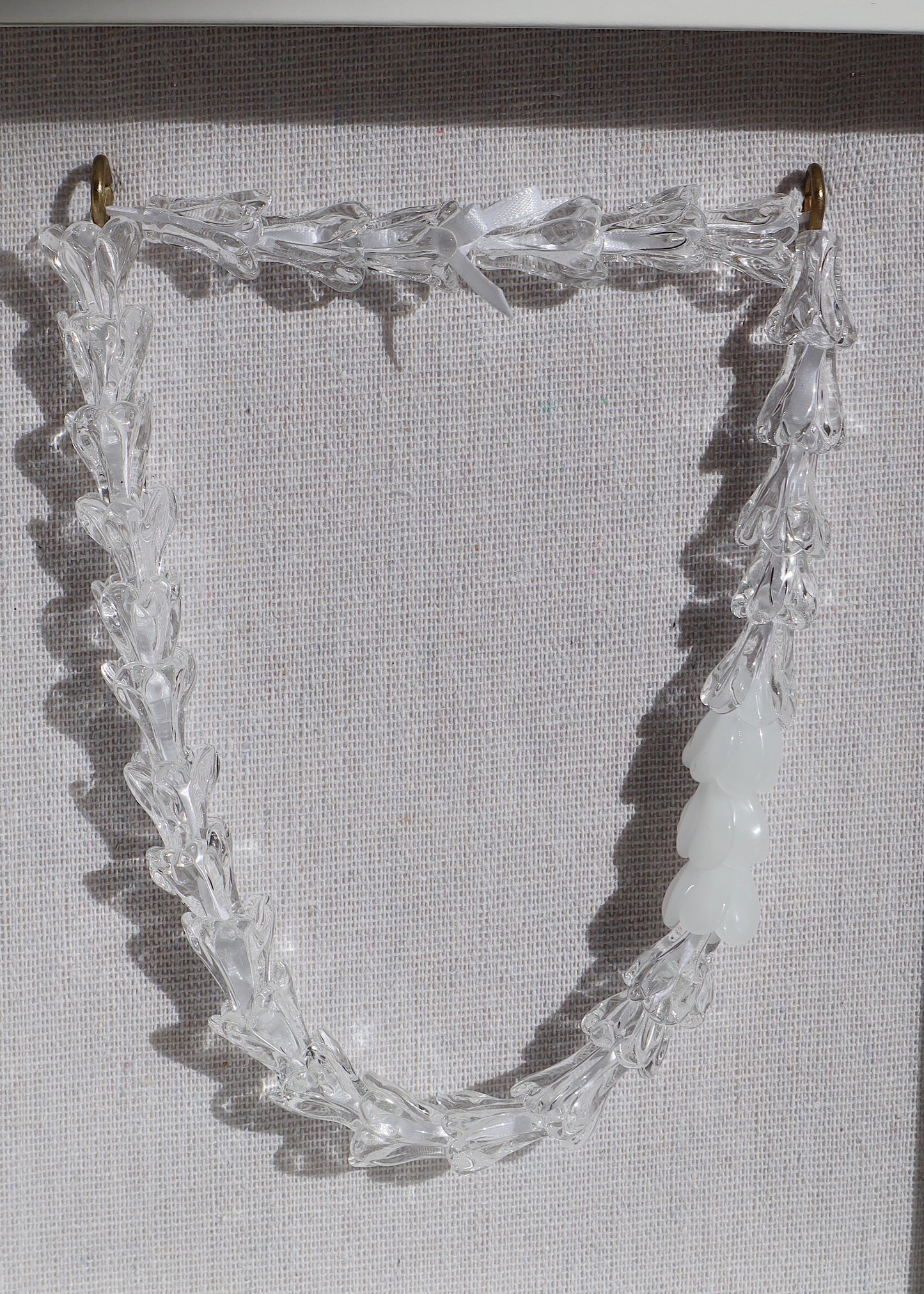 Perfectly Imperfect 40% OFF - Pikake Glass Lei in 9" x 9" Shadowbox