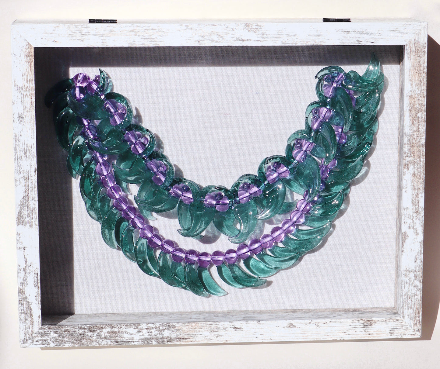 LIMITED EDITION COLOR ~ Two Tiered Blue Jade 11" x 14" Shadow Box