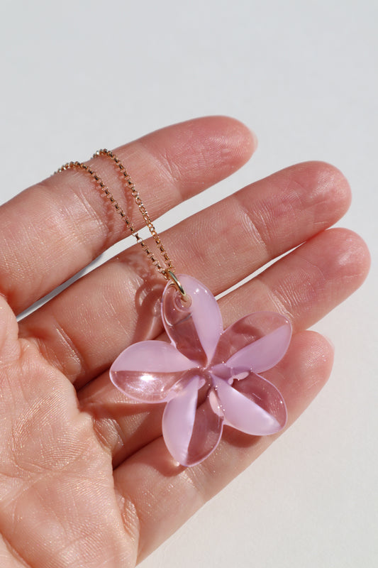 ARLIE GLASS + YIREH ~ Mixed Pink Pua Melia Necklace, Adjustable