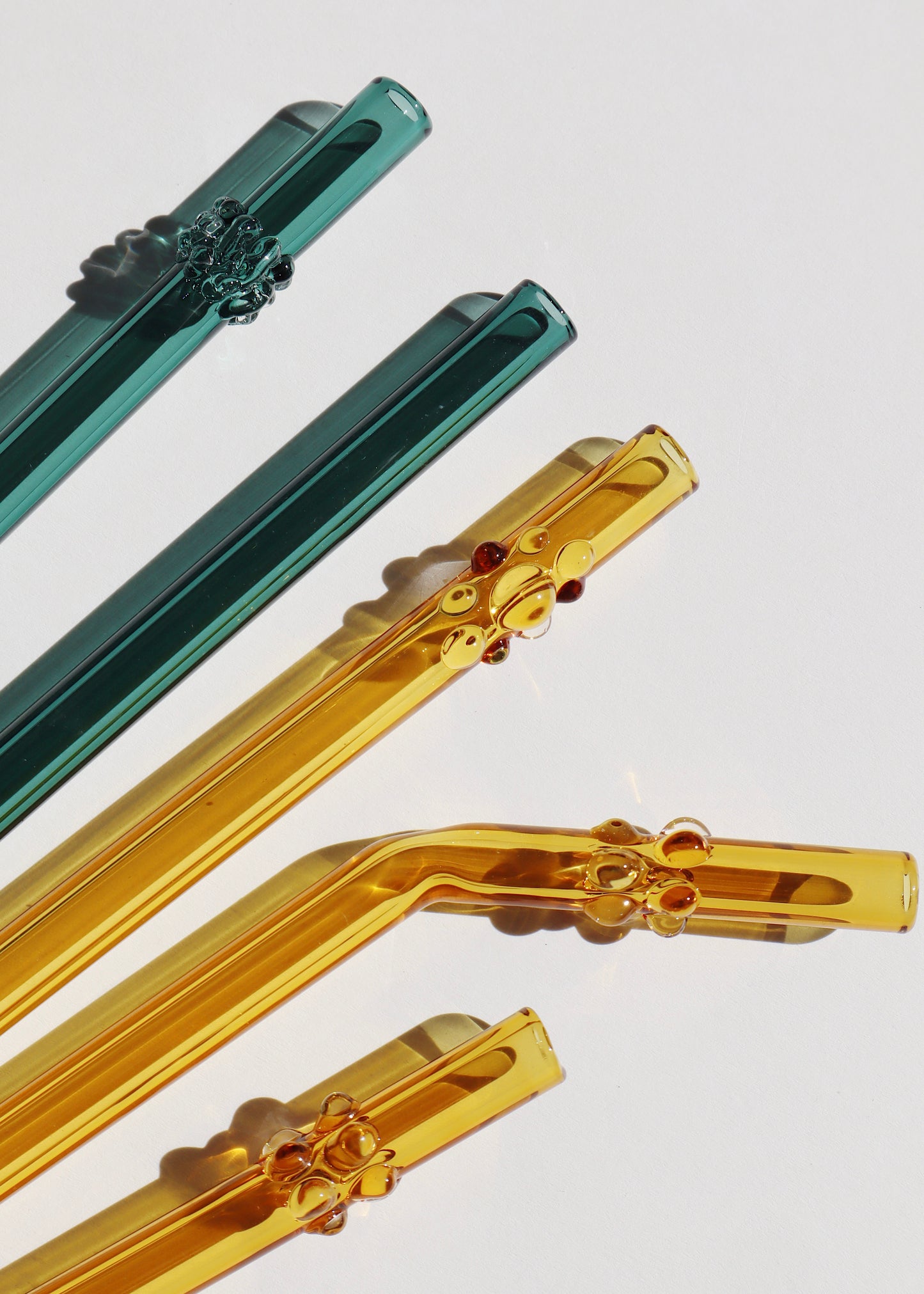 Perfectly Imperfect 40% OFF - Glass Straws - Green & Yellow Mixed Set