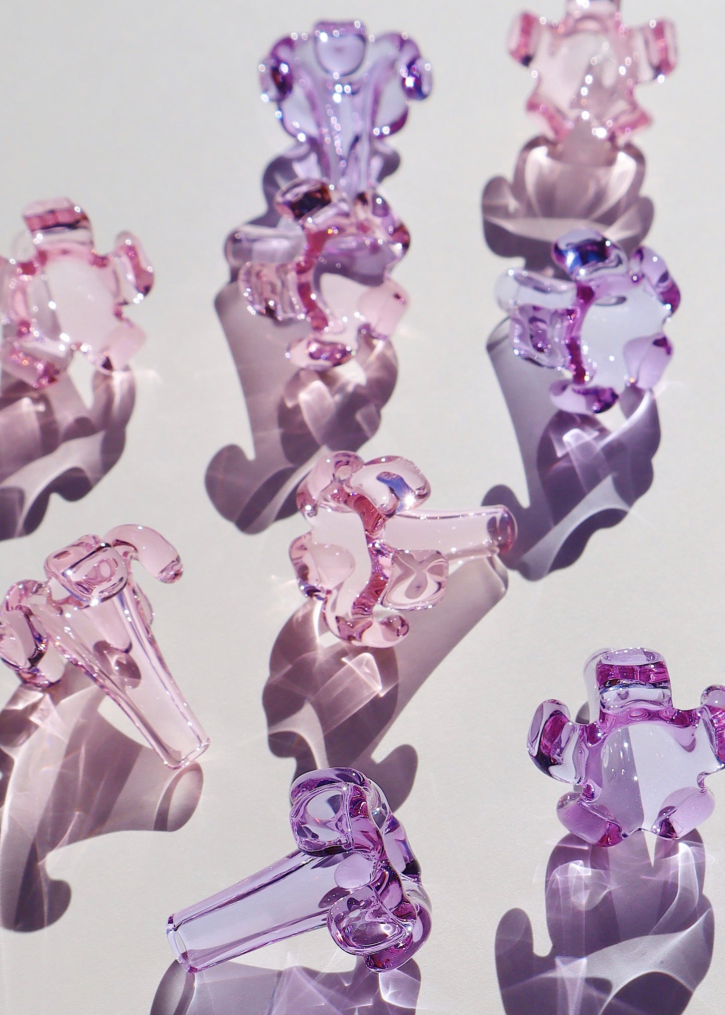 Single Puakenikeni Flowers - Pink and Purple