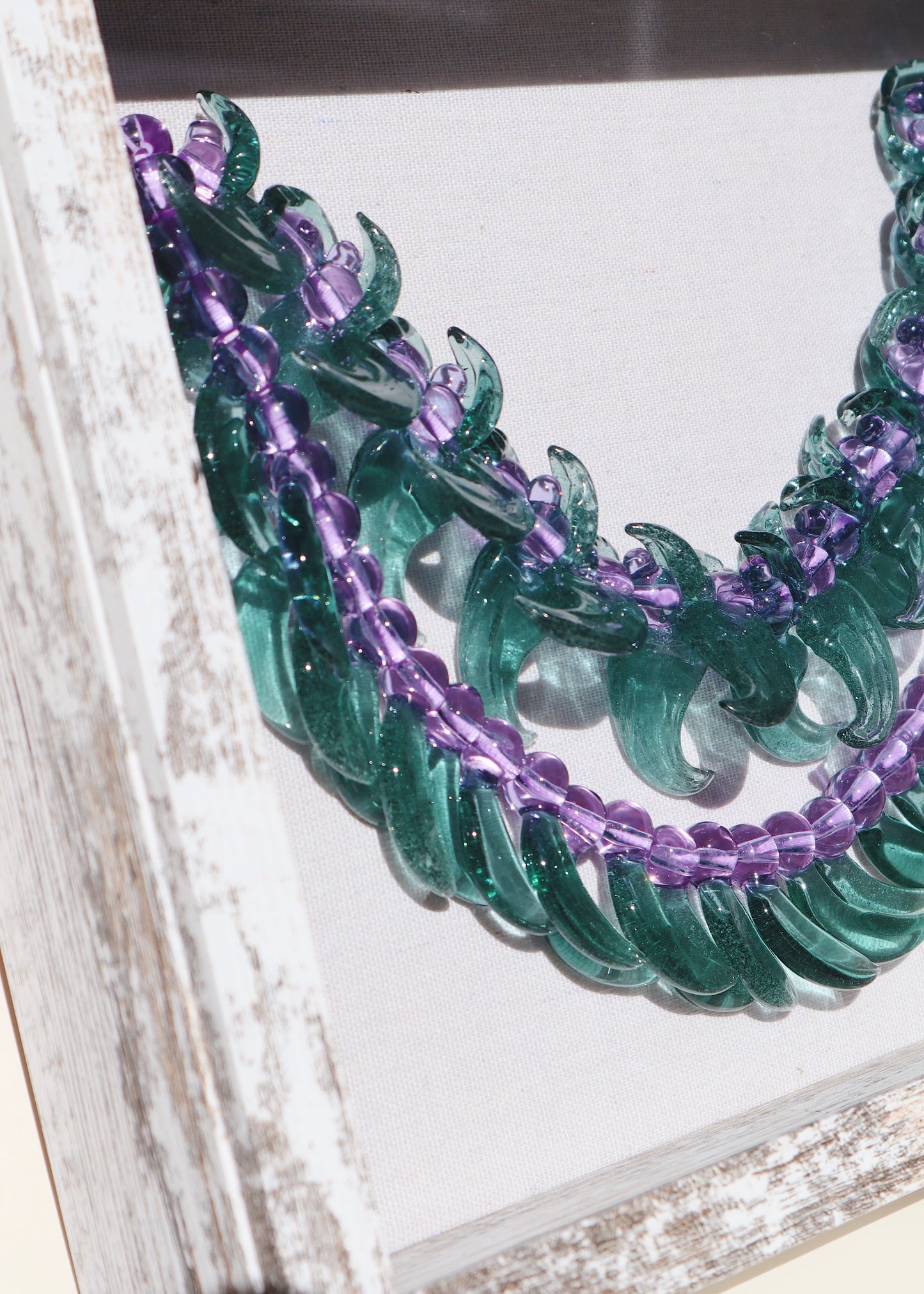 LIMITED EDITION COLOR ~ Two Tiered Blue Jade 11" x 14" Shadow Box