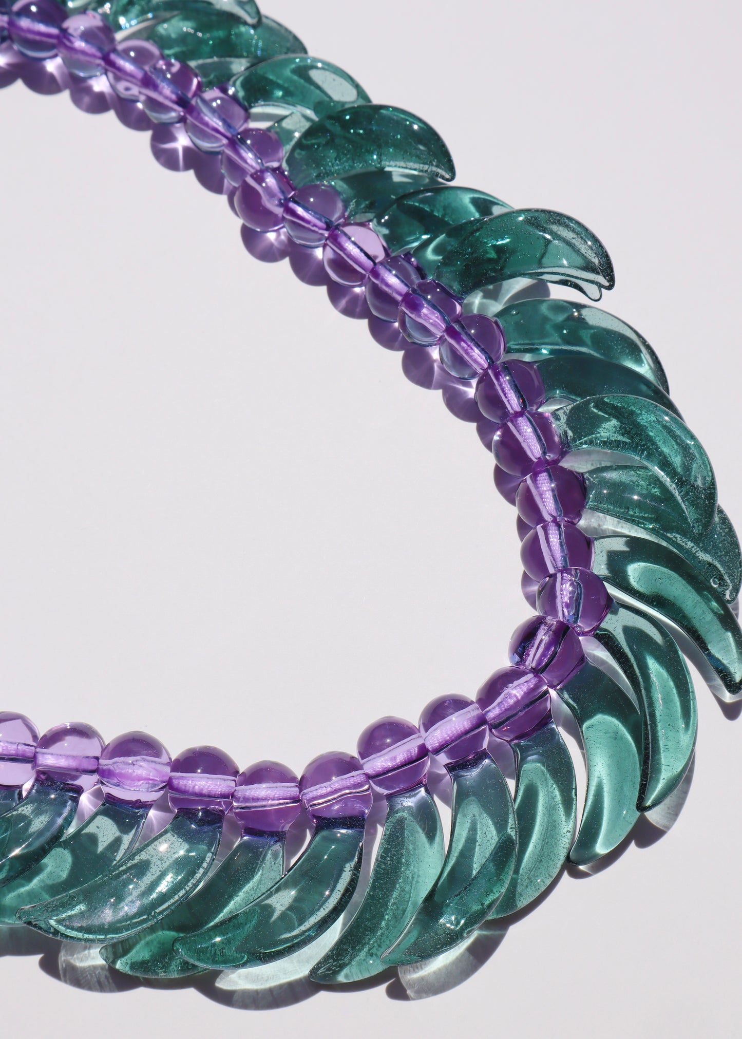 LIMITED EDITION COLOR ~ Blue Jade Lei in Full Glass
