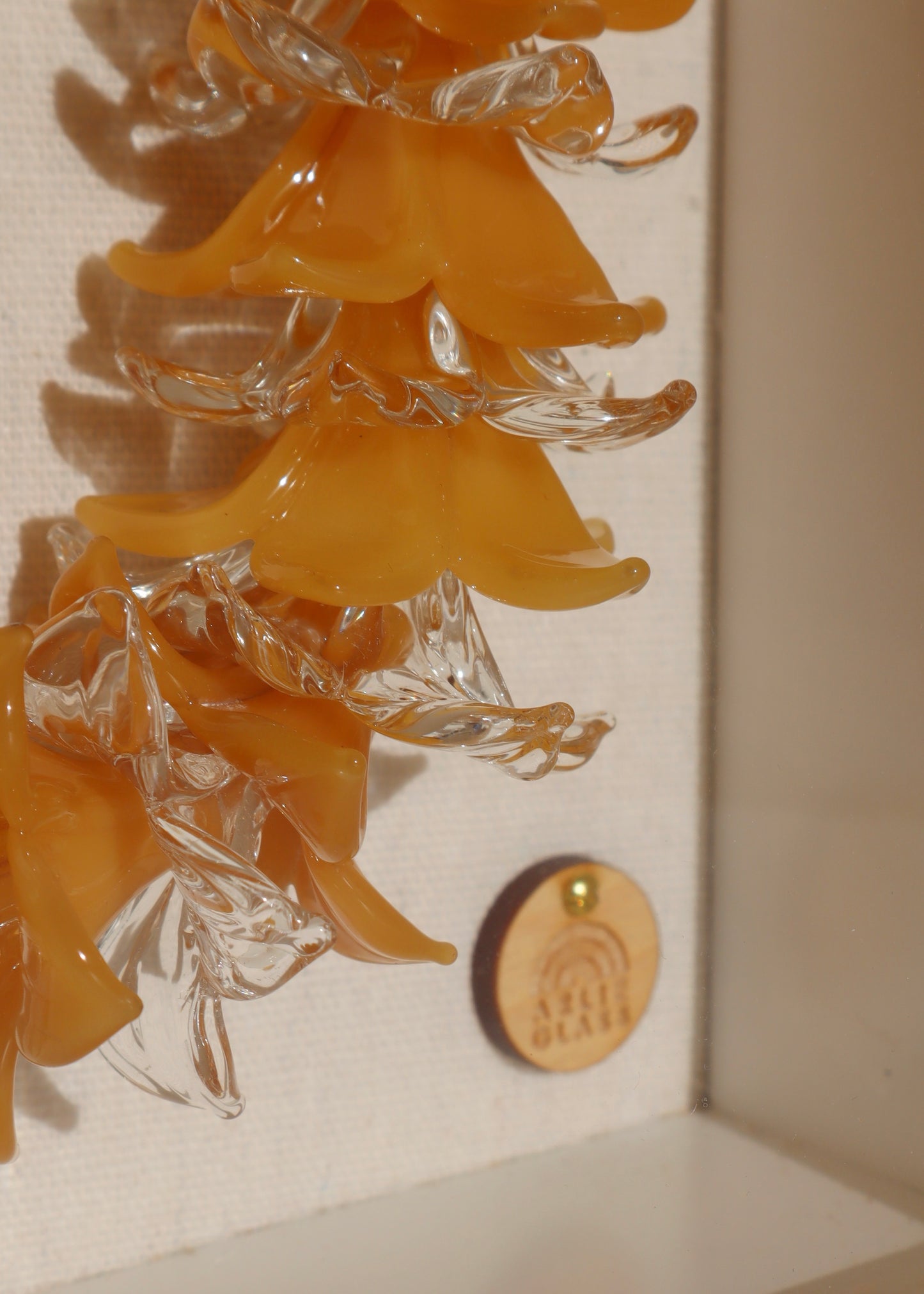 Perfectly Imperfect 40% OFF - Pua Melia Plumeria Flower Glass Lei in Shadowbox
