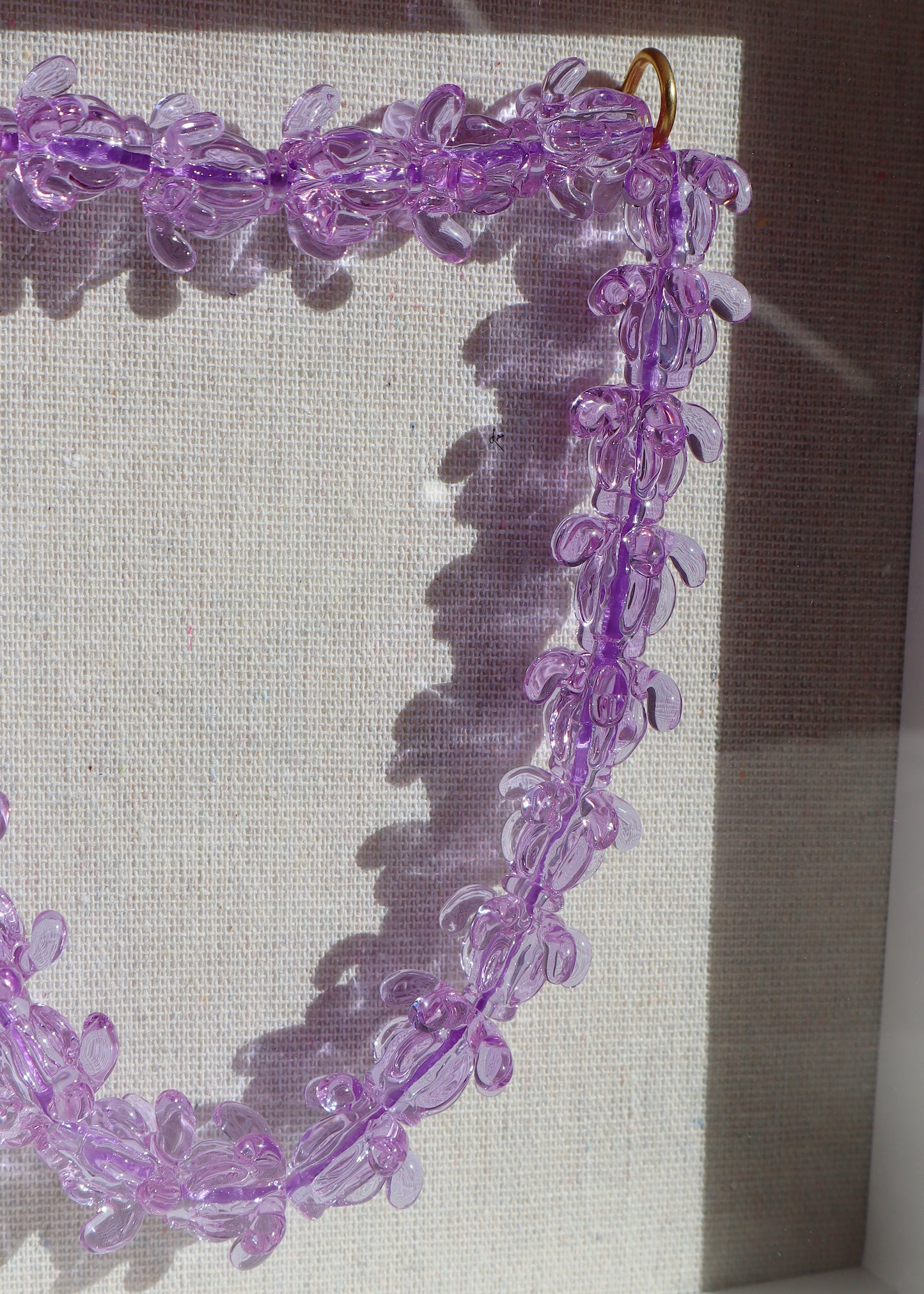Perfectly Imperfect 40% OFF - Full Crown Flower Glass Lei in 9" x 9" Shadowbox