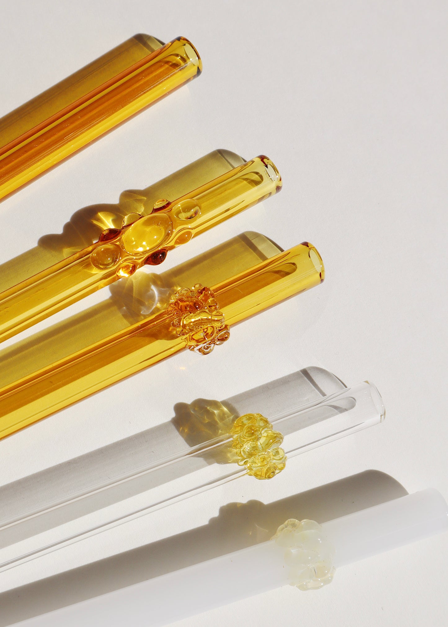 Perfectly Imperfect 40% OFF - Glass Straws - Yellow & White Mixed Set