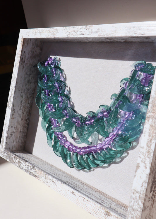 LIMITED EDITION COLOR ~ Two Tiered Blue Jade 11" x 14" Shadow Box