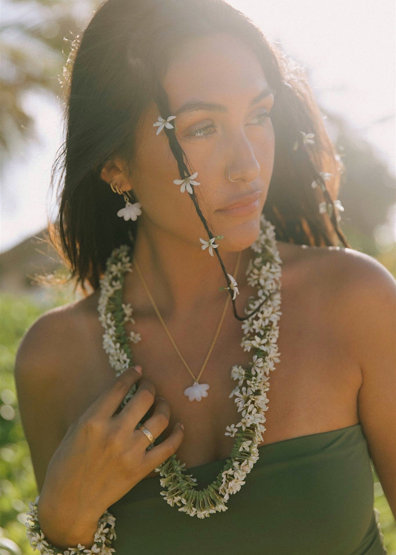 Naupaka Single Drop Earrings