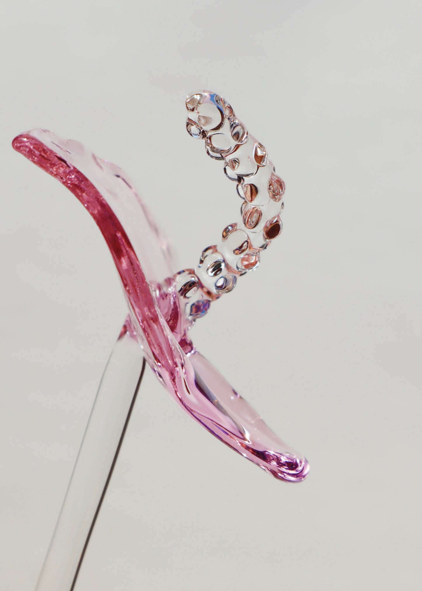 9" Glass Anthurium Single Stem #2