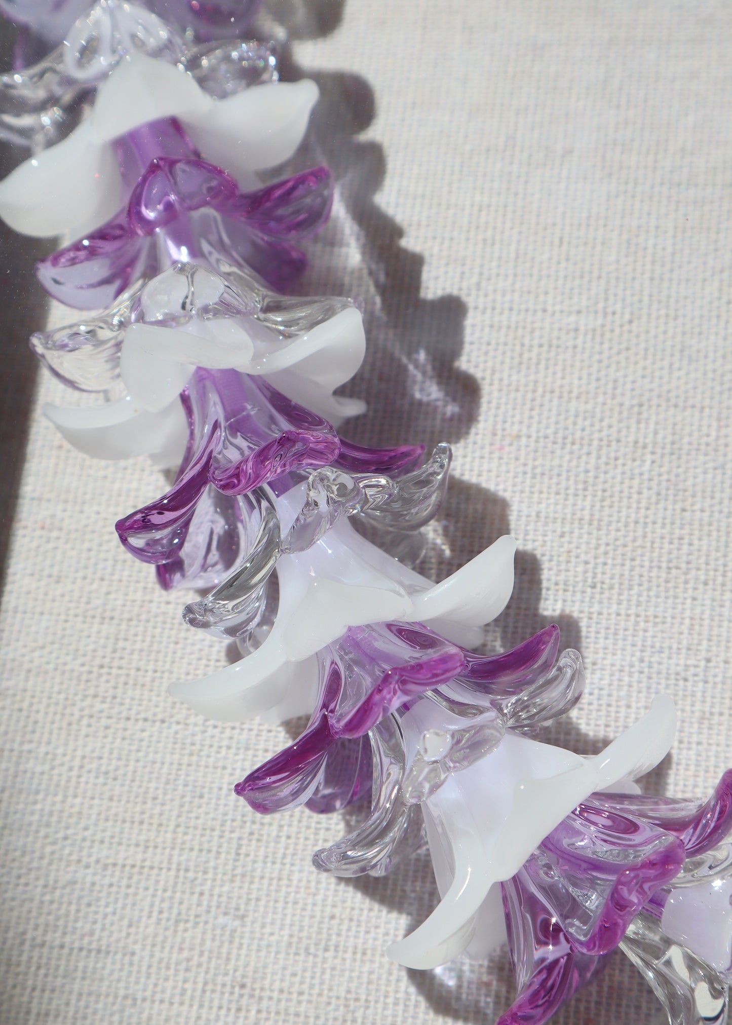 Perfectly Imperfect 40% OFF - Purple Mixed Pua Melia Plumeria Lei 11" x 14" Shadow Box