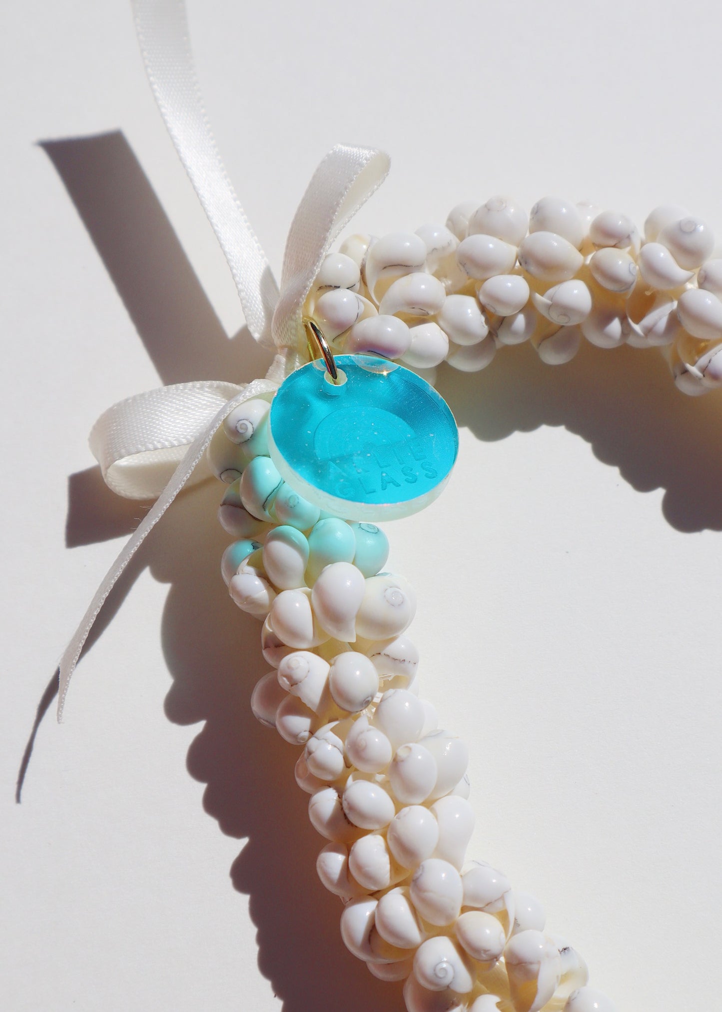 Rainbow Glass Pua Collection Lei with 59 Glass Pua