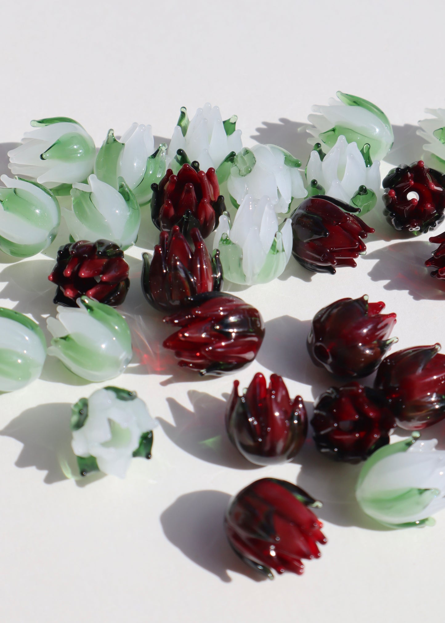 Perfectly Imperfect 40% OFF - Single Lokelani Rose Flowers Red & White