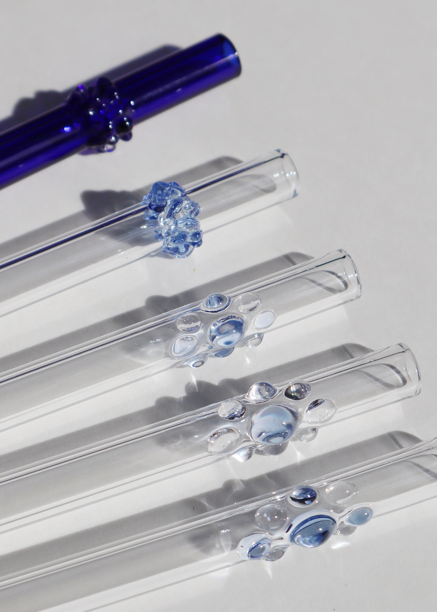 Perfectly Imperfect 40% OFF - Glass Straws - Blue & Clear Mixed Set