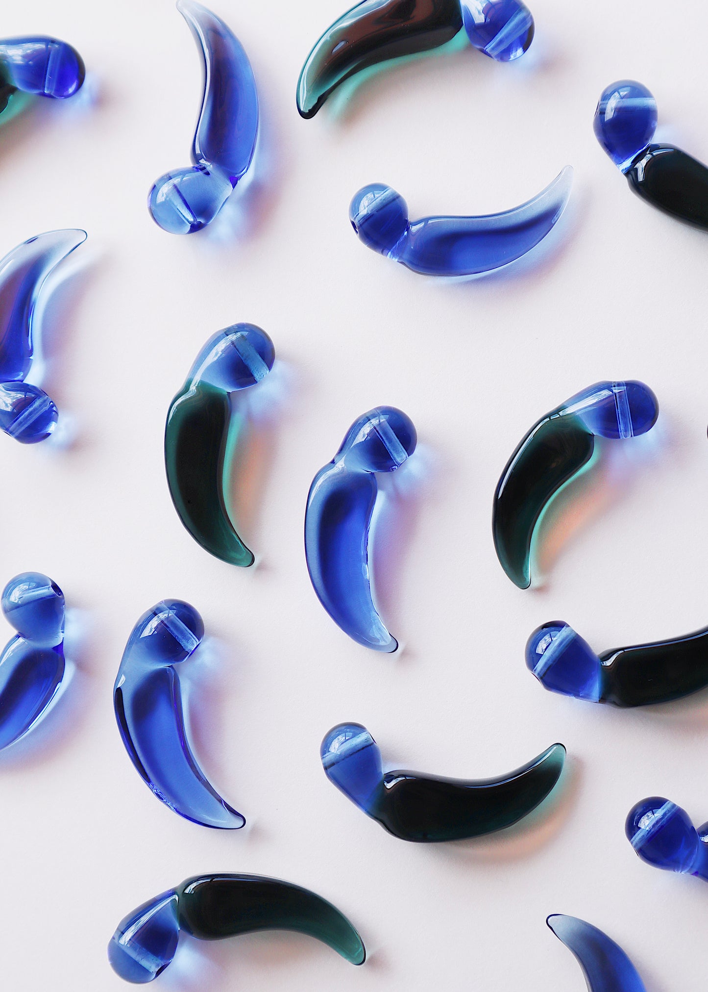 Single Blue Jade Flower Buds ~ Regular, Lei Size