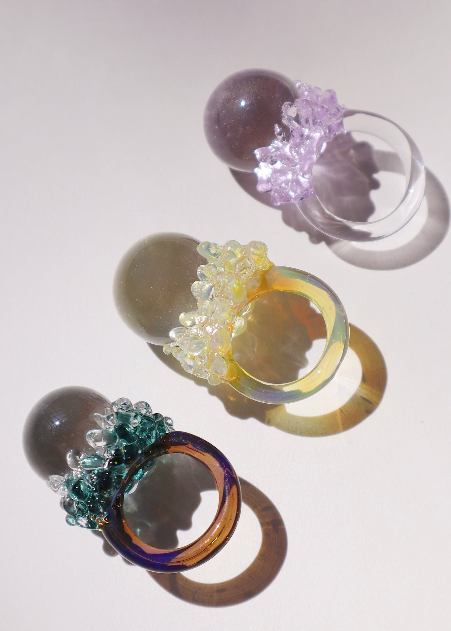 FROM THE ARCHIVES - Glass Cluster Orb Rings