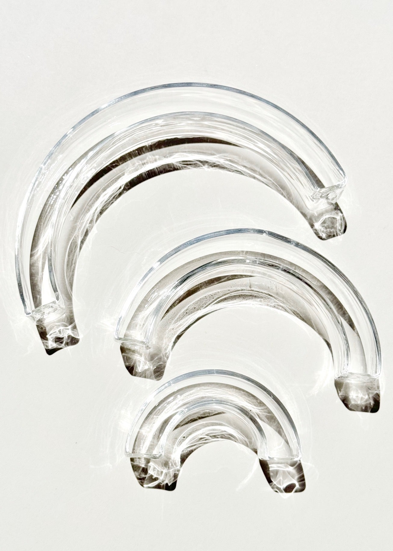 Perfectly Imperfect 40% OFF - Stackable Glass Rainbow Pua Vase Set - Clear