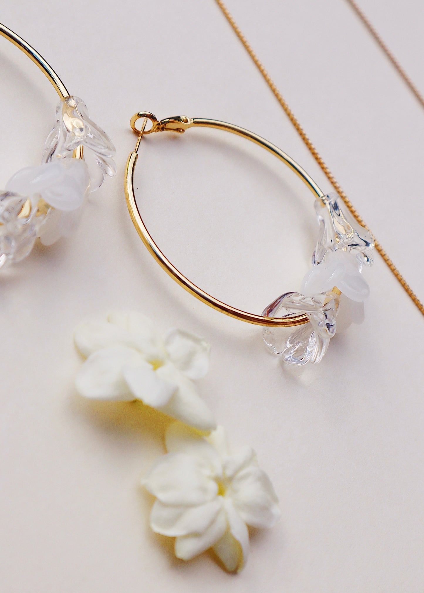 Triple Pikake Hoop Earrings