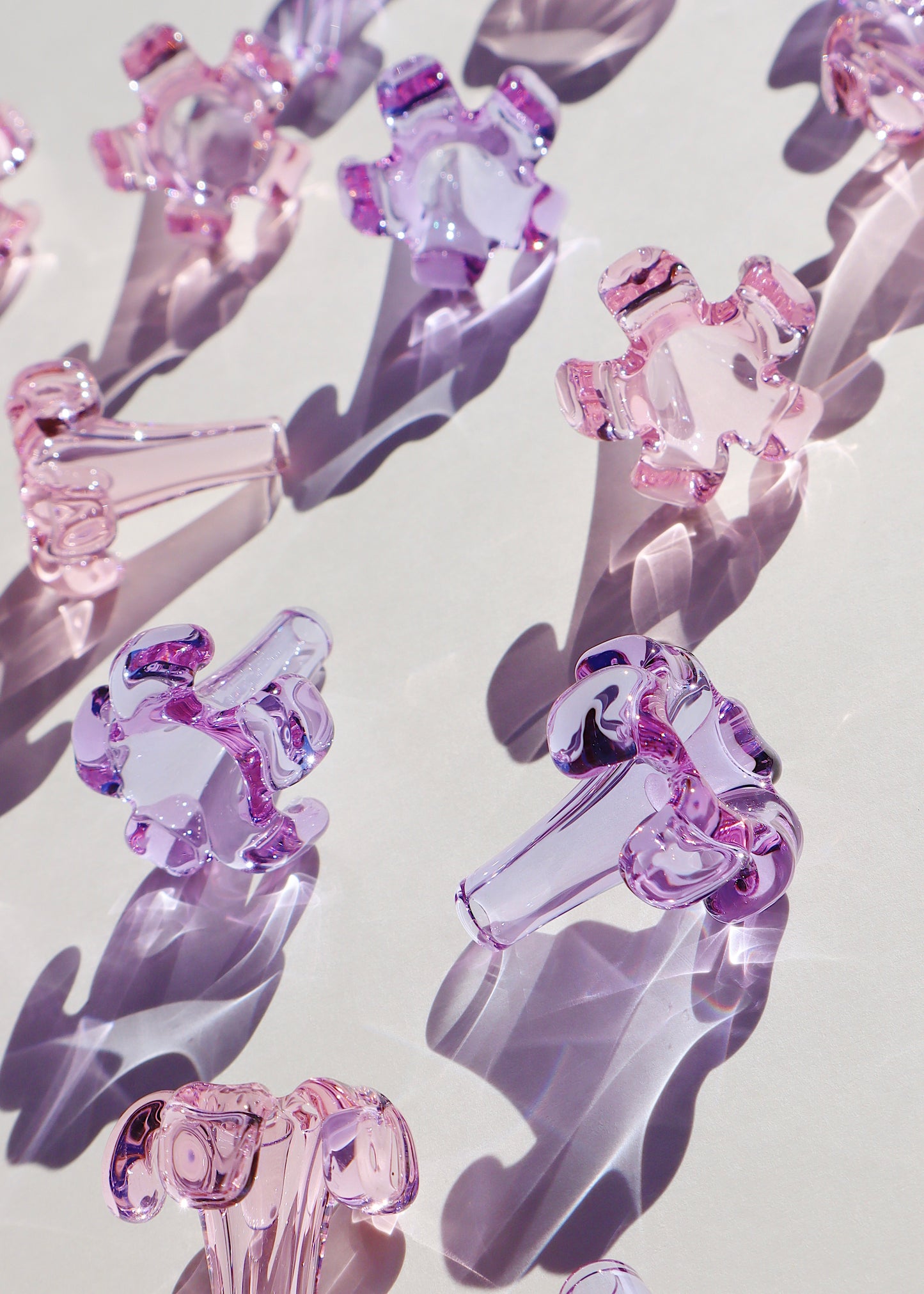 Single Puakenikeni Flowers - Pink and Purple