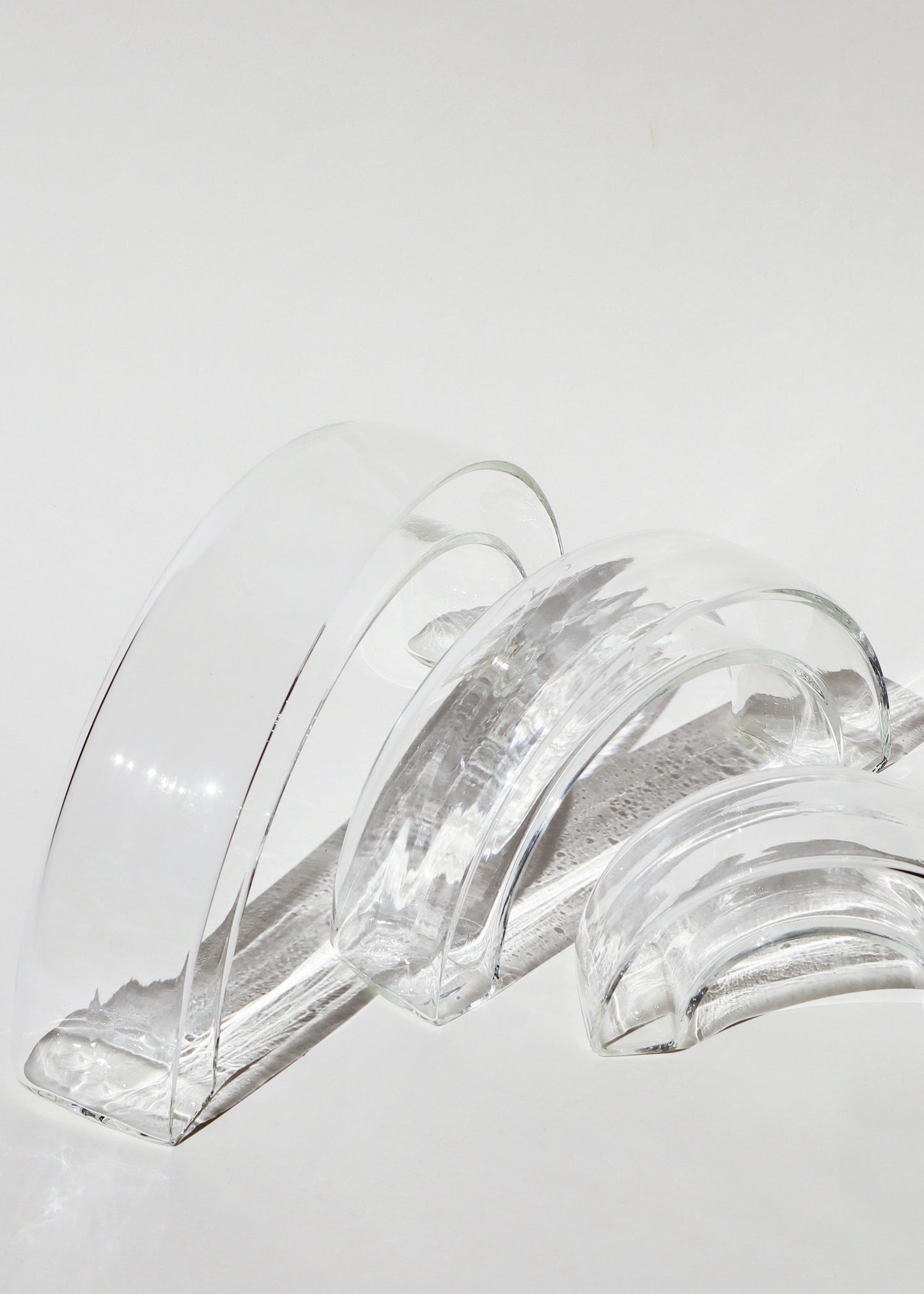 Stackable Glass Rainbow Pua Vase Set - Clear