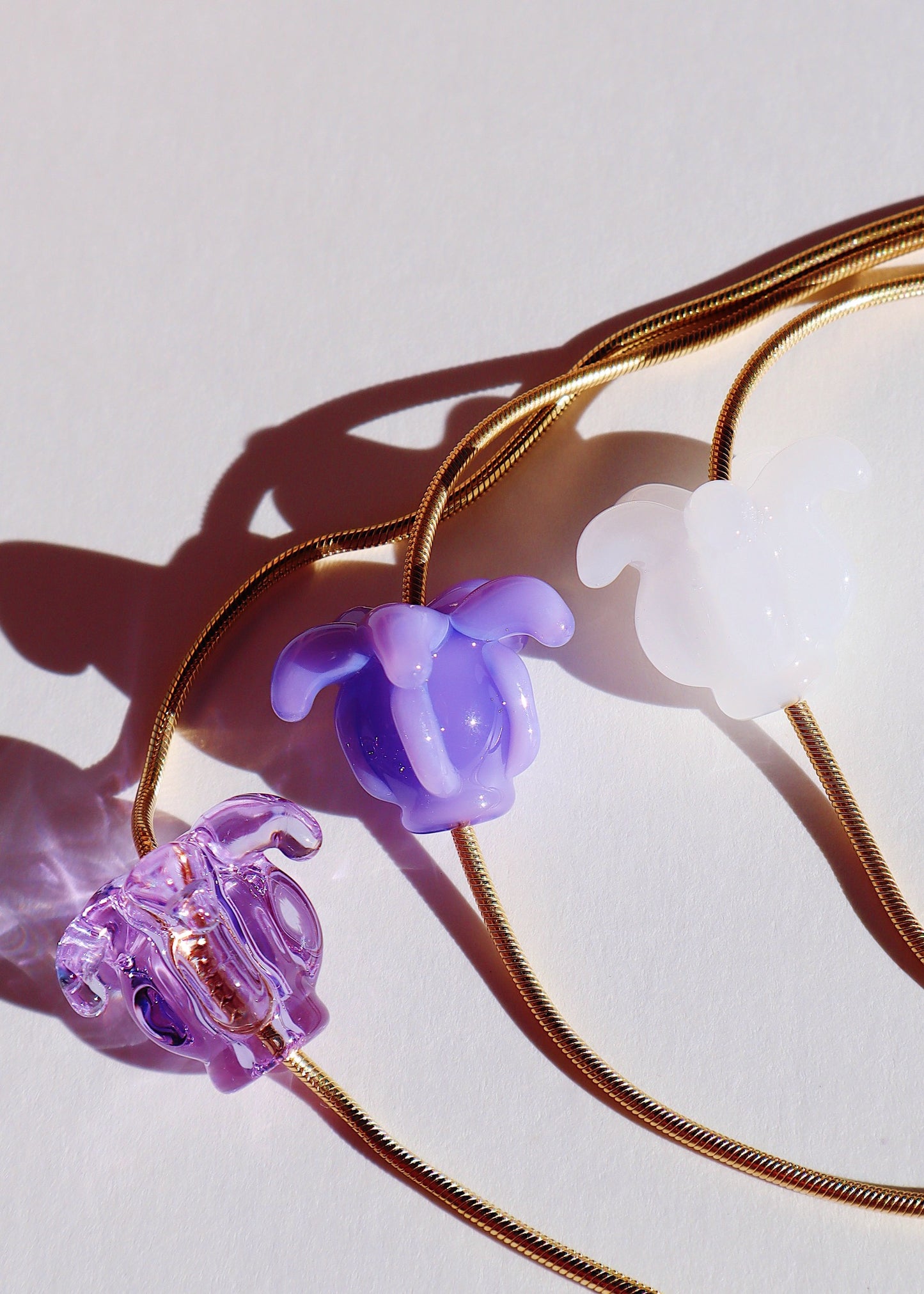 Single Crown Flower Gold Filled Snake Chain Necklace