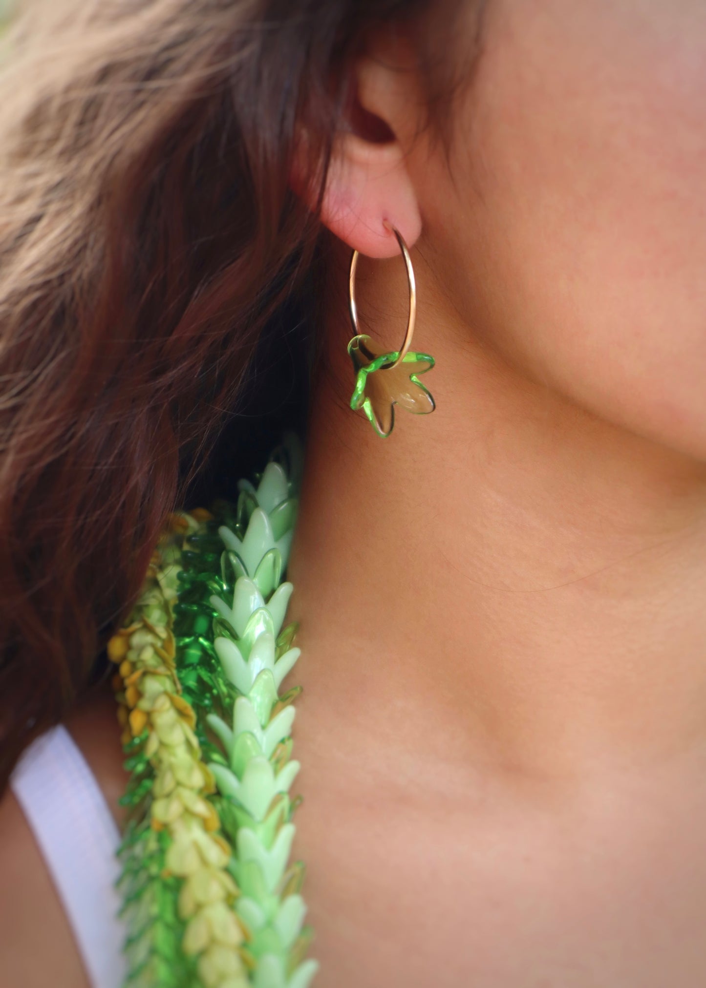 Pakalana Flower Hoop Earrings