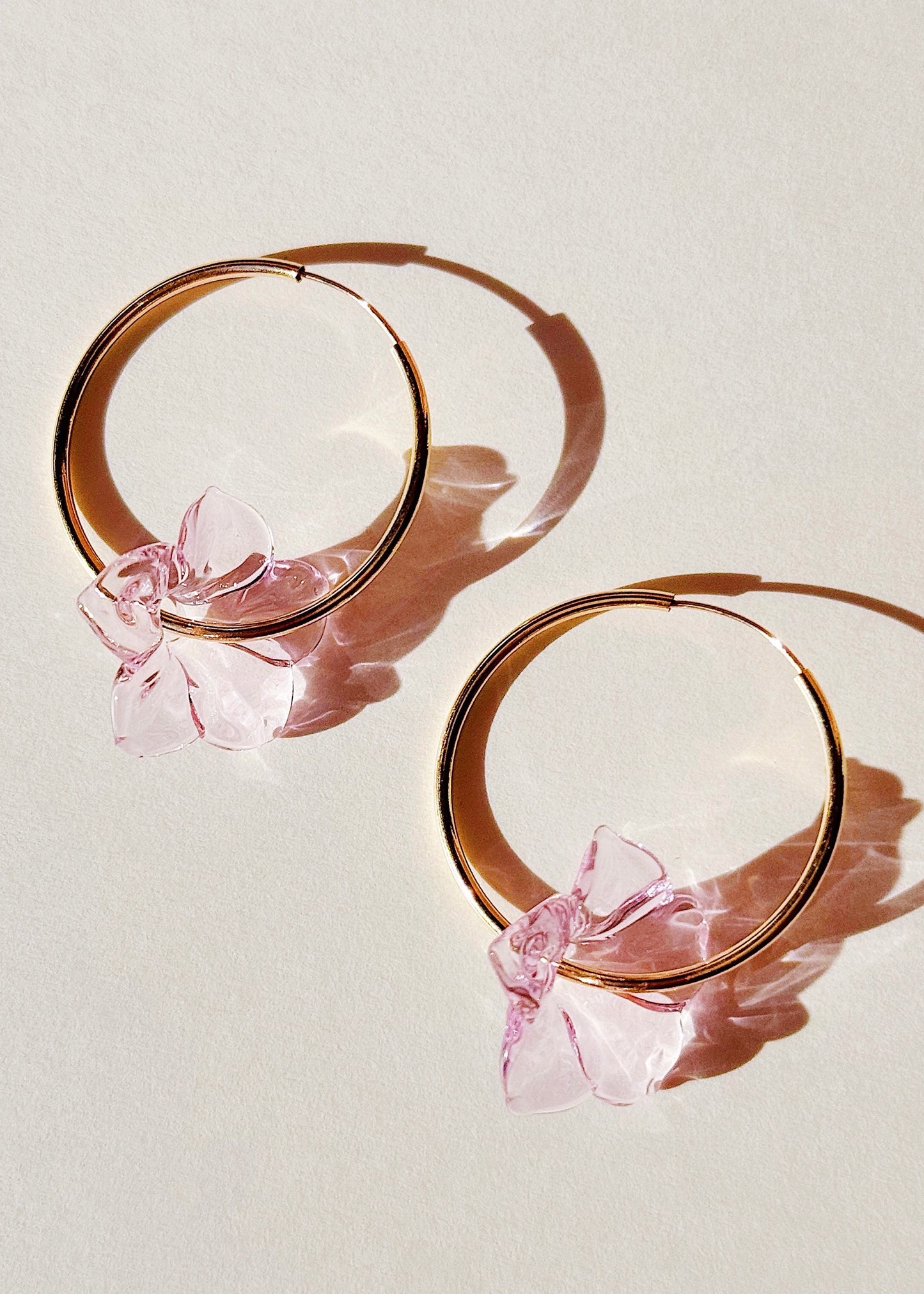 Pua Melia Plumeria Hoop Earrings