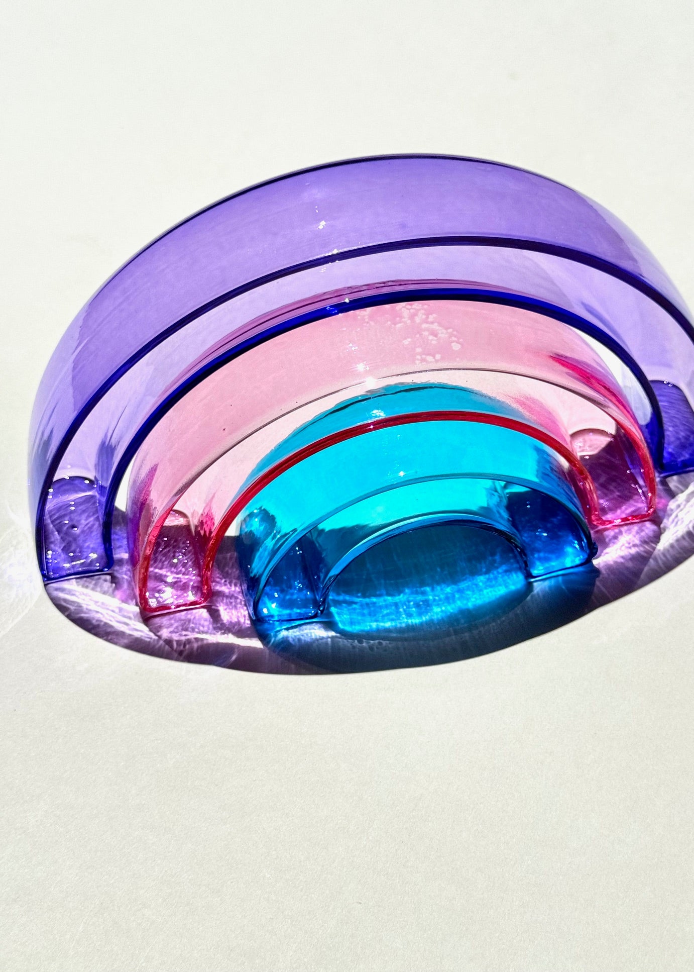 Perfectly Imperfect 40% OFF - Stackable Glass Rainbow Pua Vase Set - Mixed Color