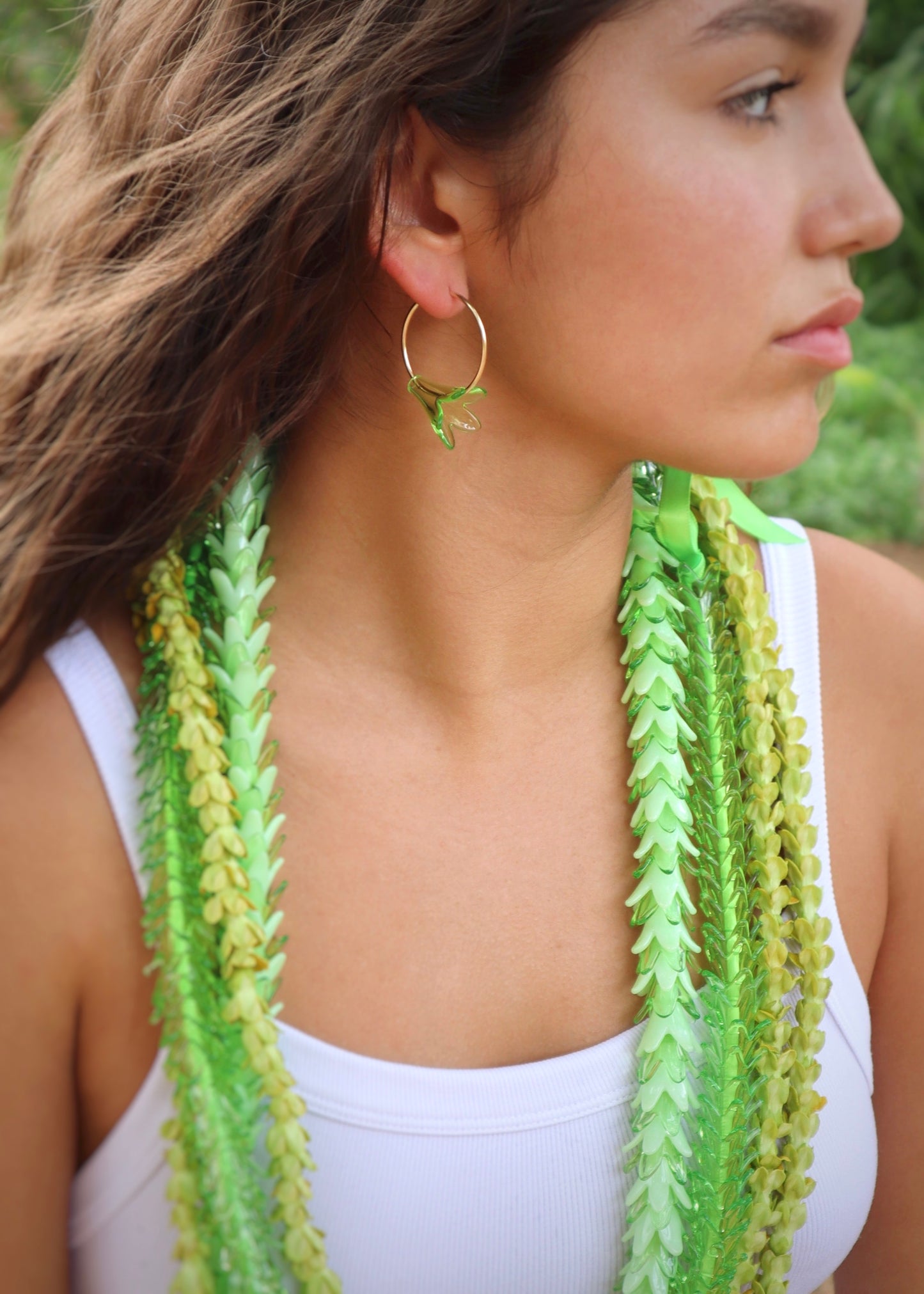 Pakalana Flower Hoop Earrings