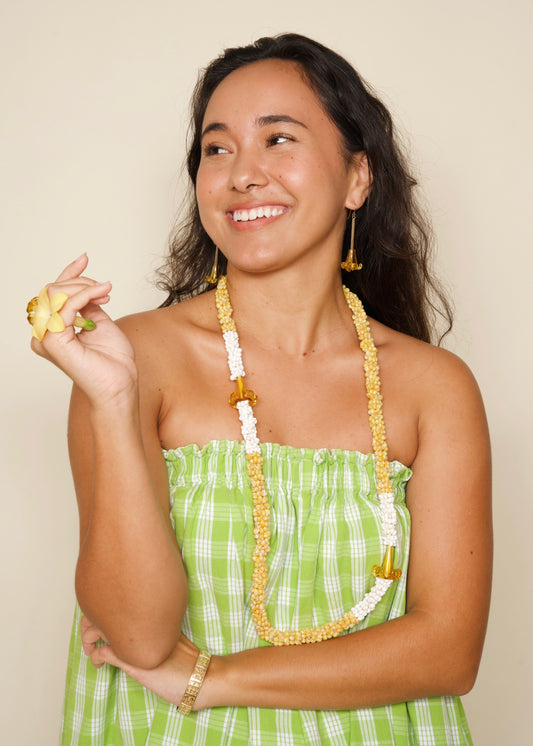 Puakenikeni Flower Drop Earrings