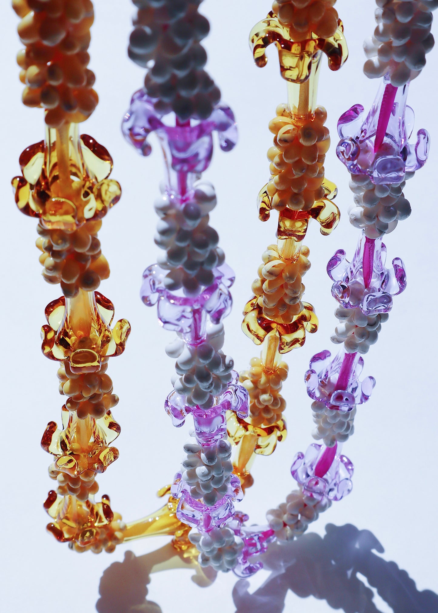 Glass Mongo Shell Lei with 9 Pua