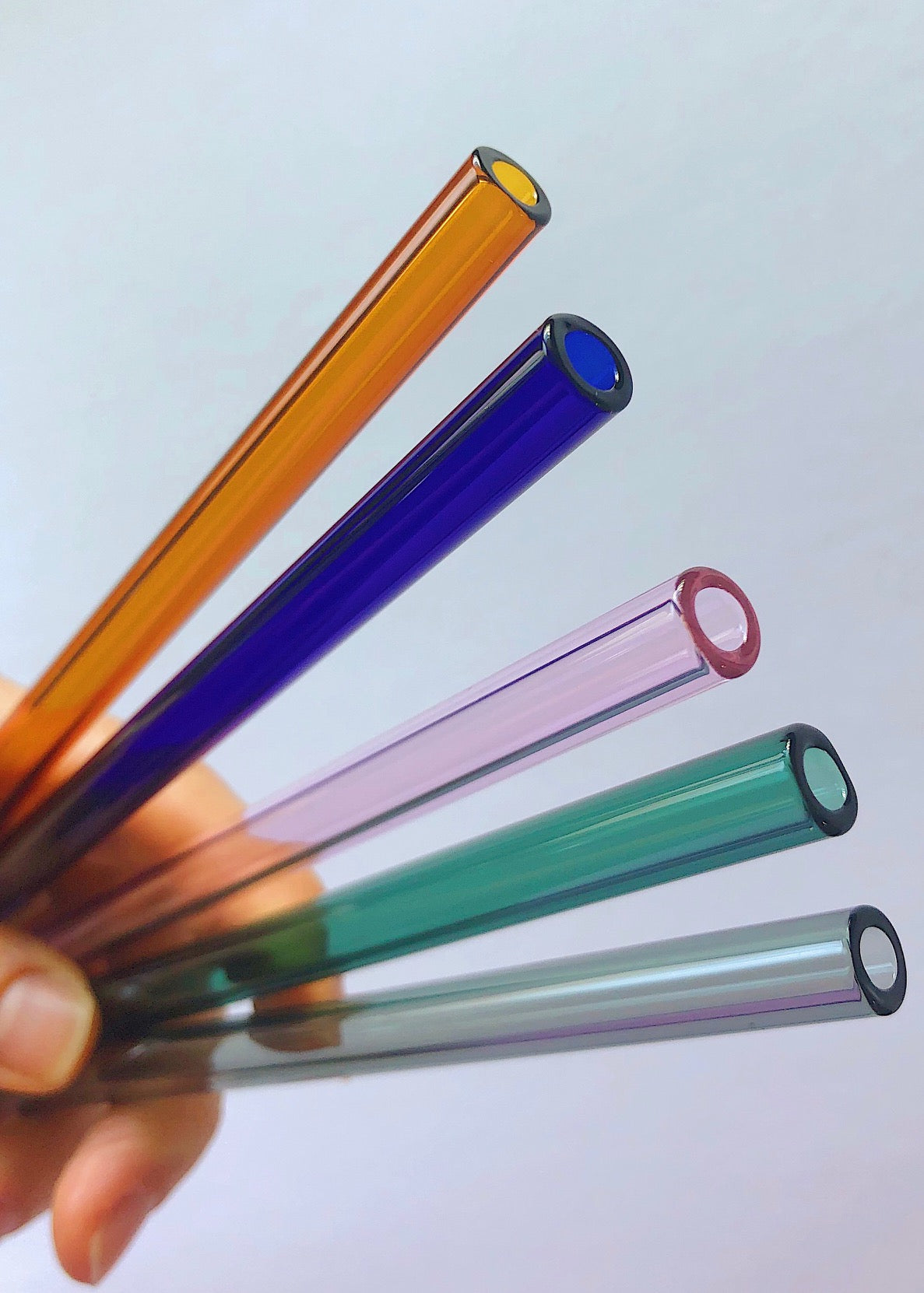 Glass Straw Set : Plain Colors