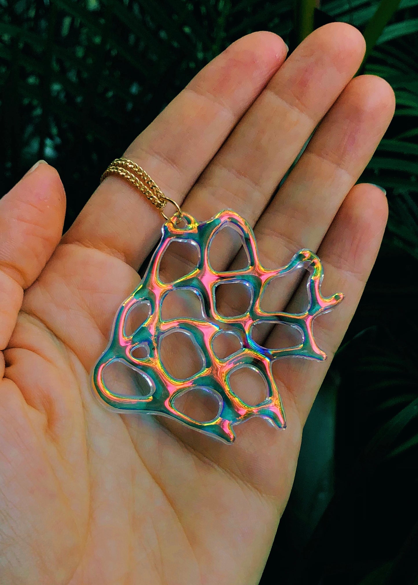 35% OFF SALE - Aura Rainbow Coral Necklace No. 4