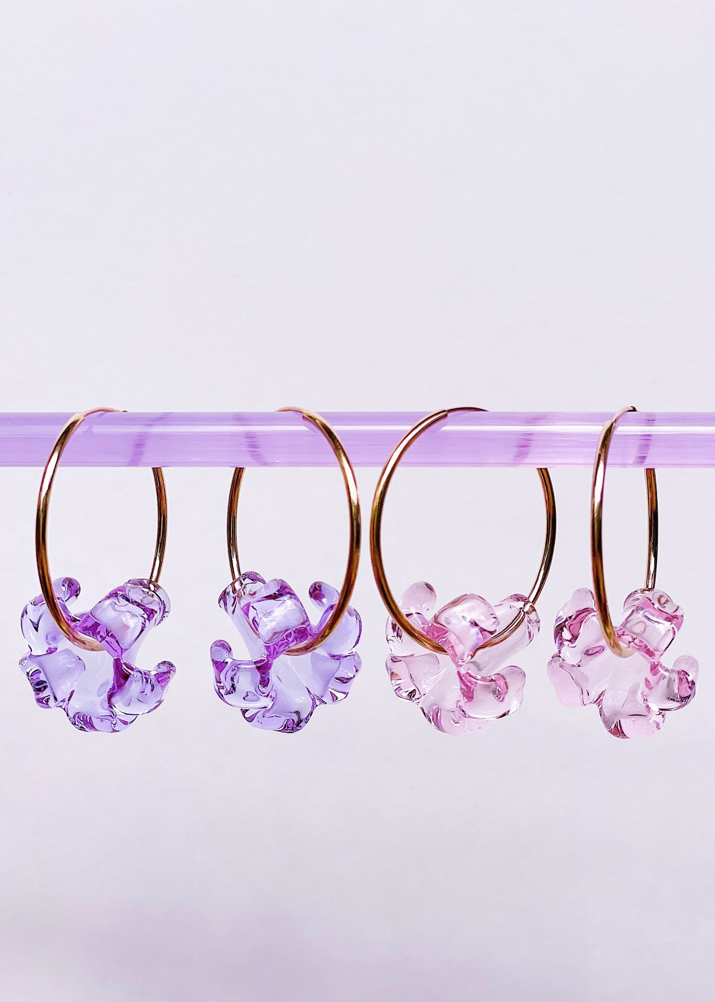 Pua Flower Hoop Earrings