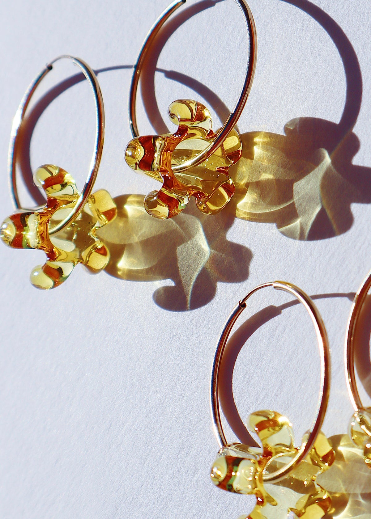 Perfectly Imperfect 40% OFF - Yellow Puakenikeni Flower Hoop Earrings