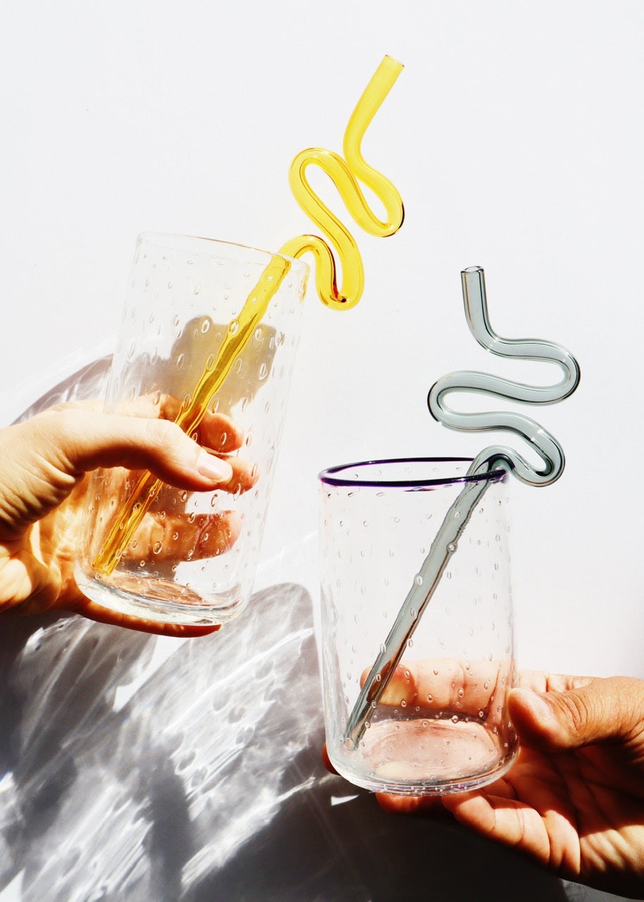 Glass Crazy Straws