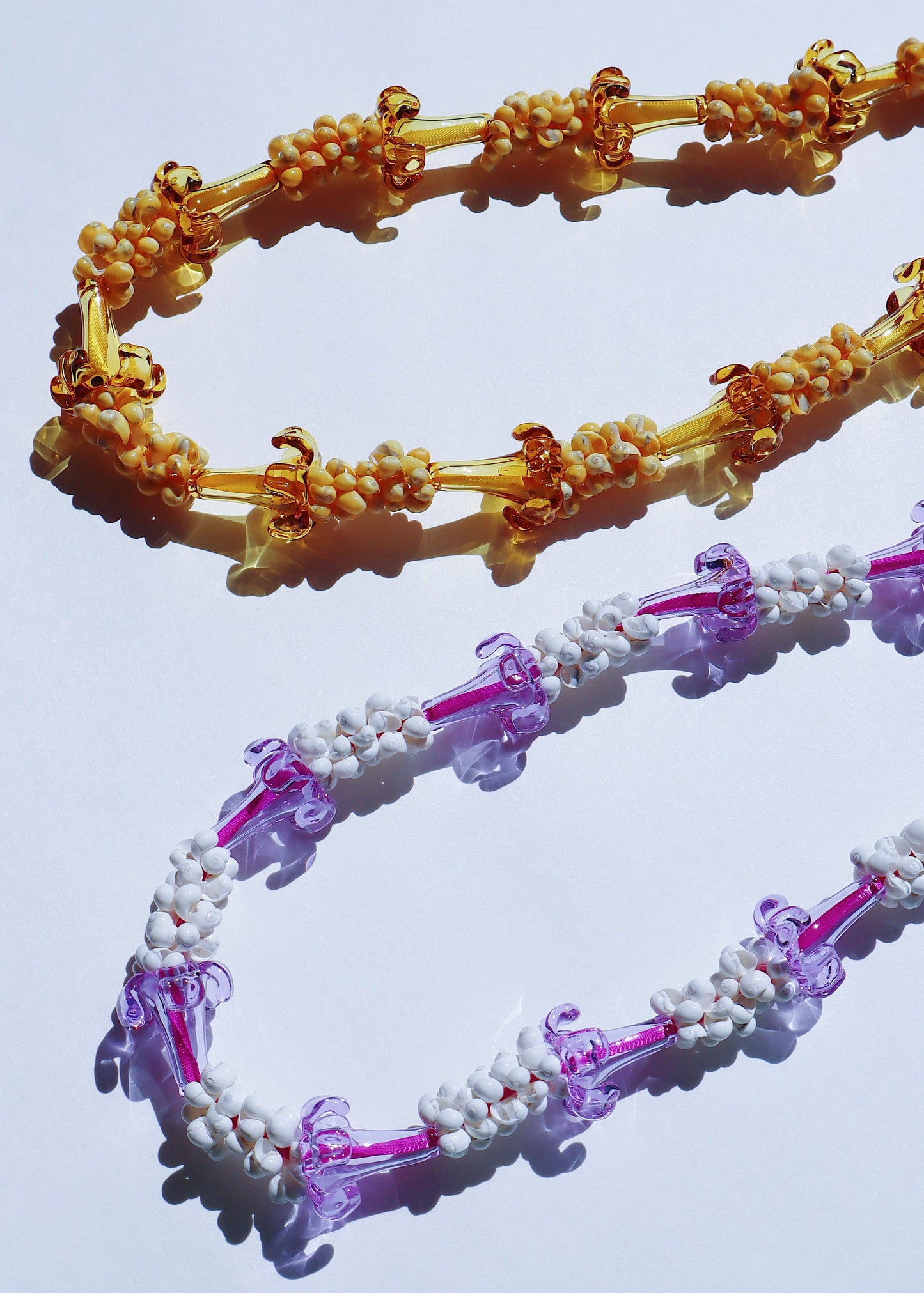 Glass Mongo Shell Lei with 9 Pua