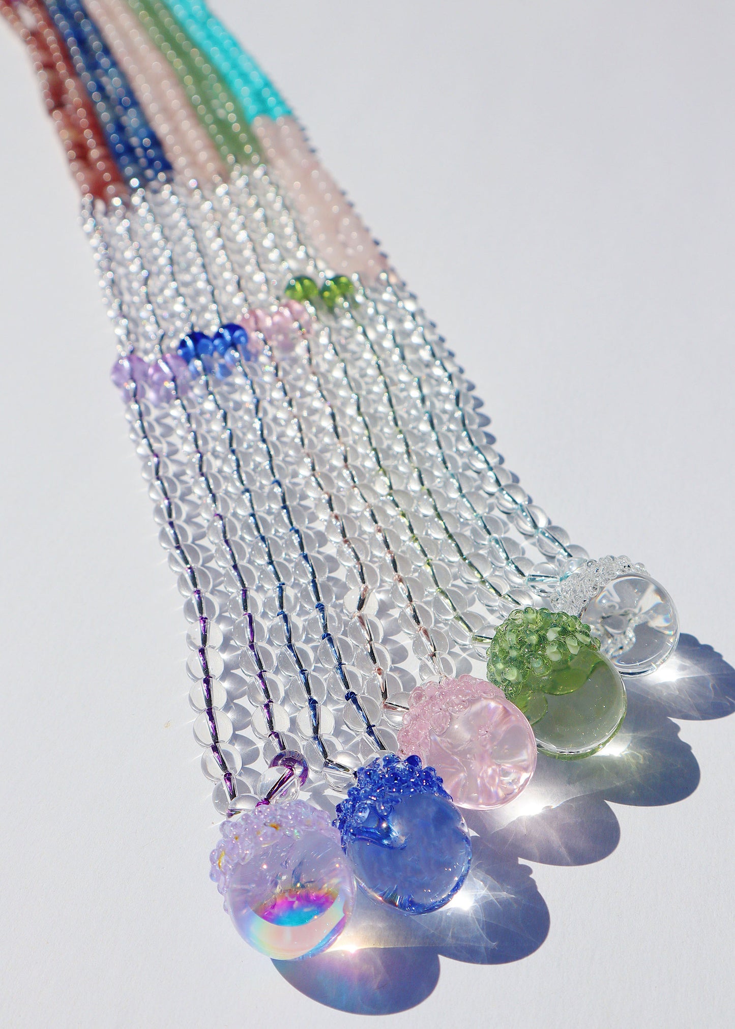 35% OFF SALE - Crystal Ball Mala Necklace - Blue Aventurine