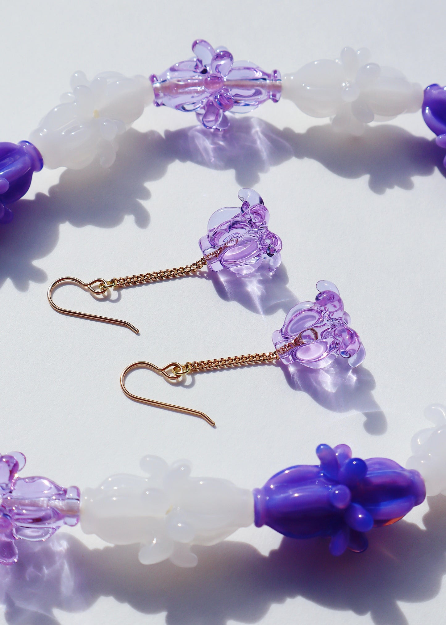 Crown Flower Drop Earrings