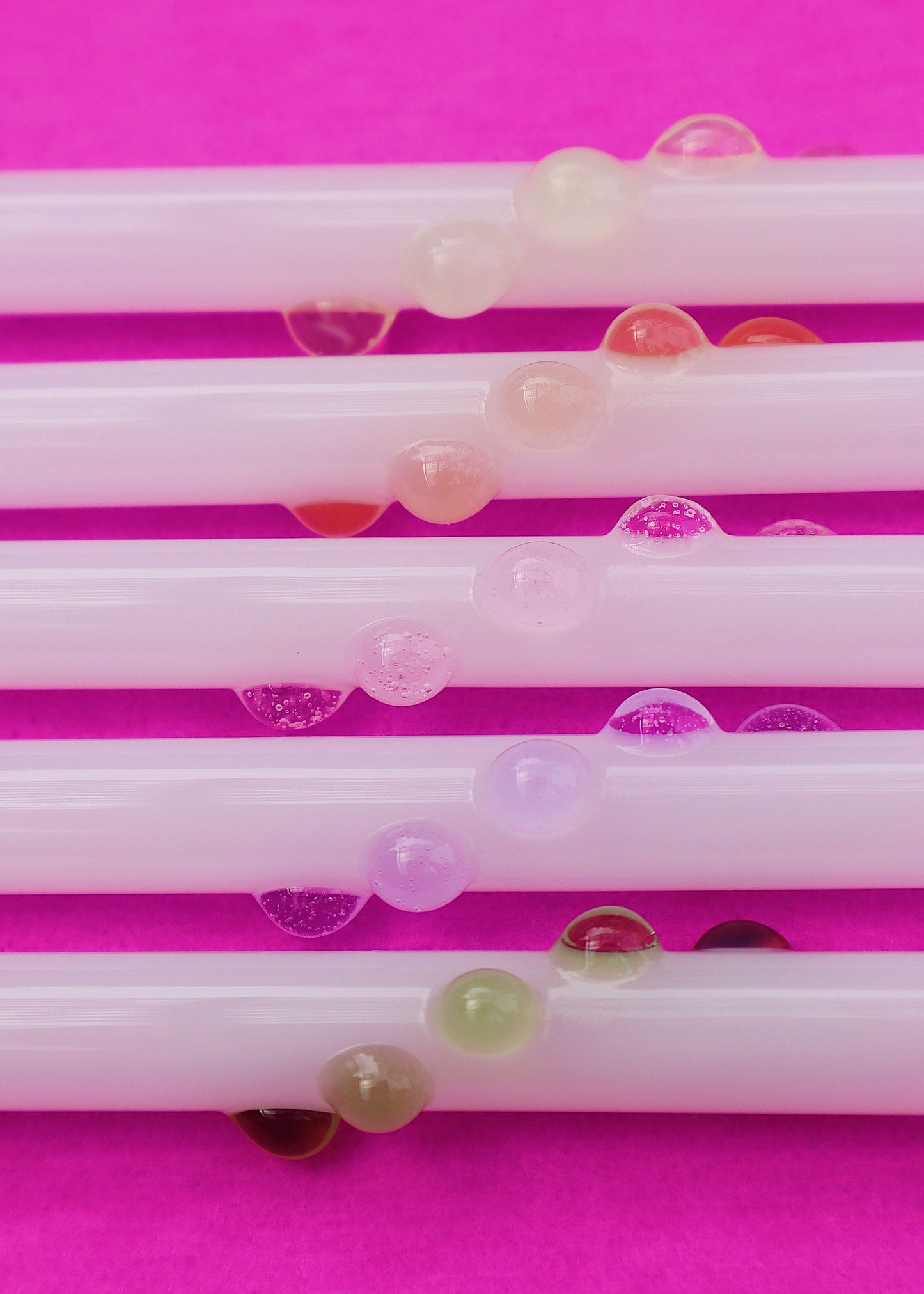 Glass Dot Wrap Straws - White & Pastel