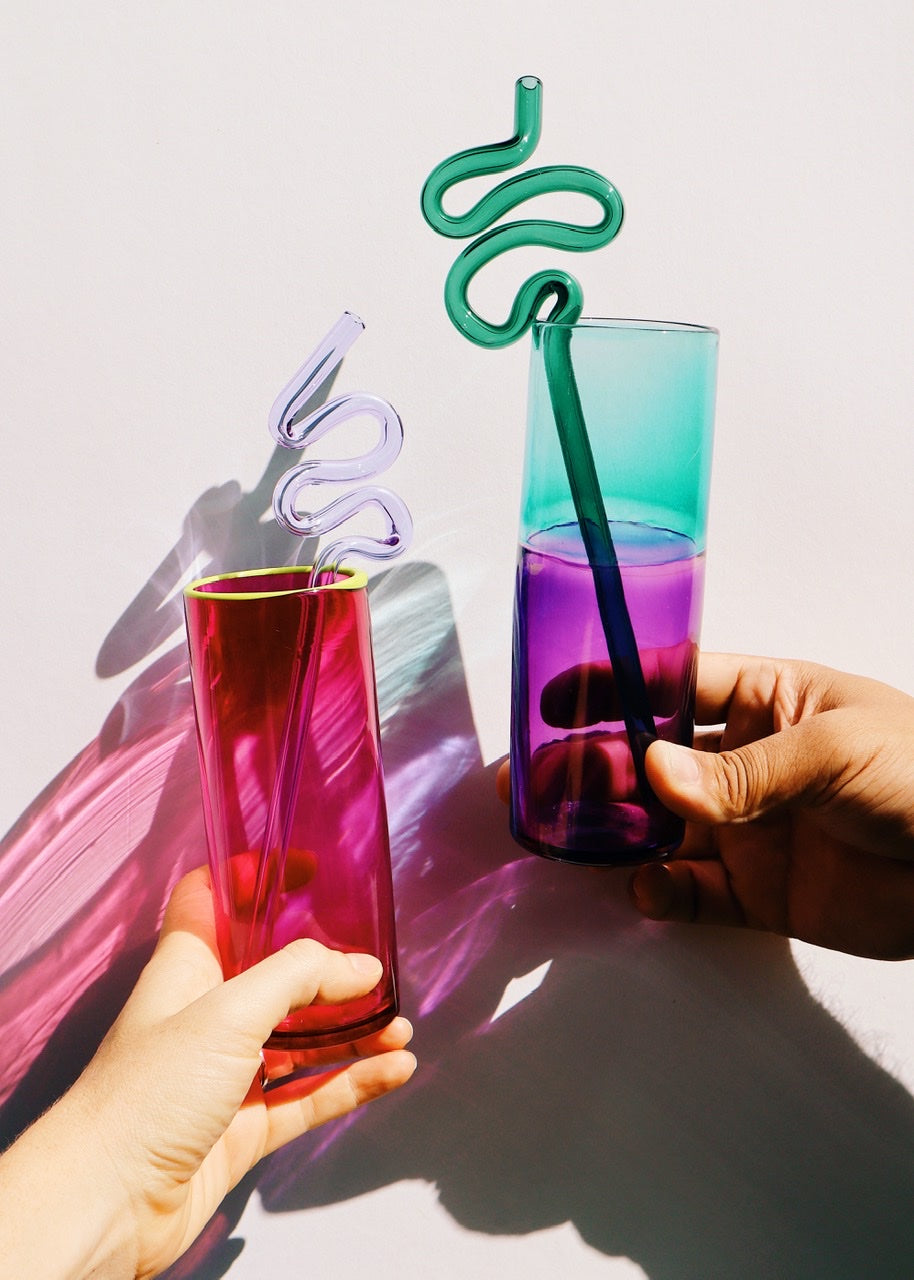 Glass Crazy Straws