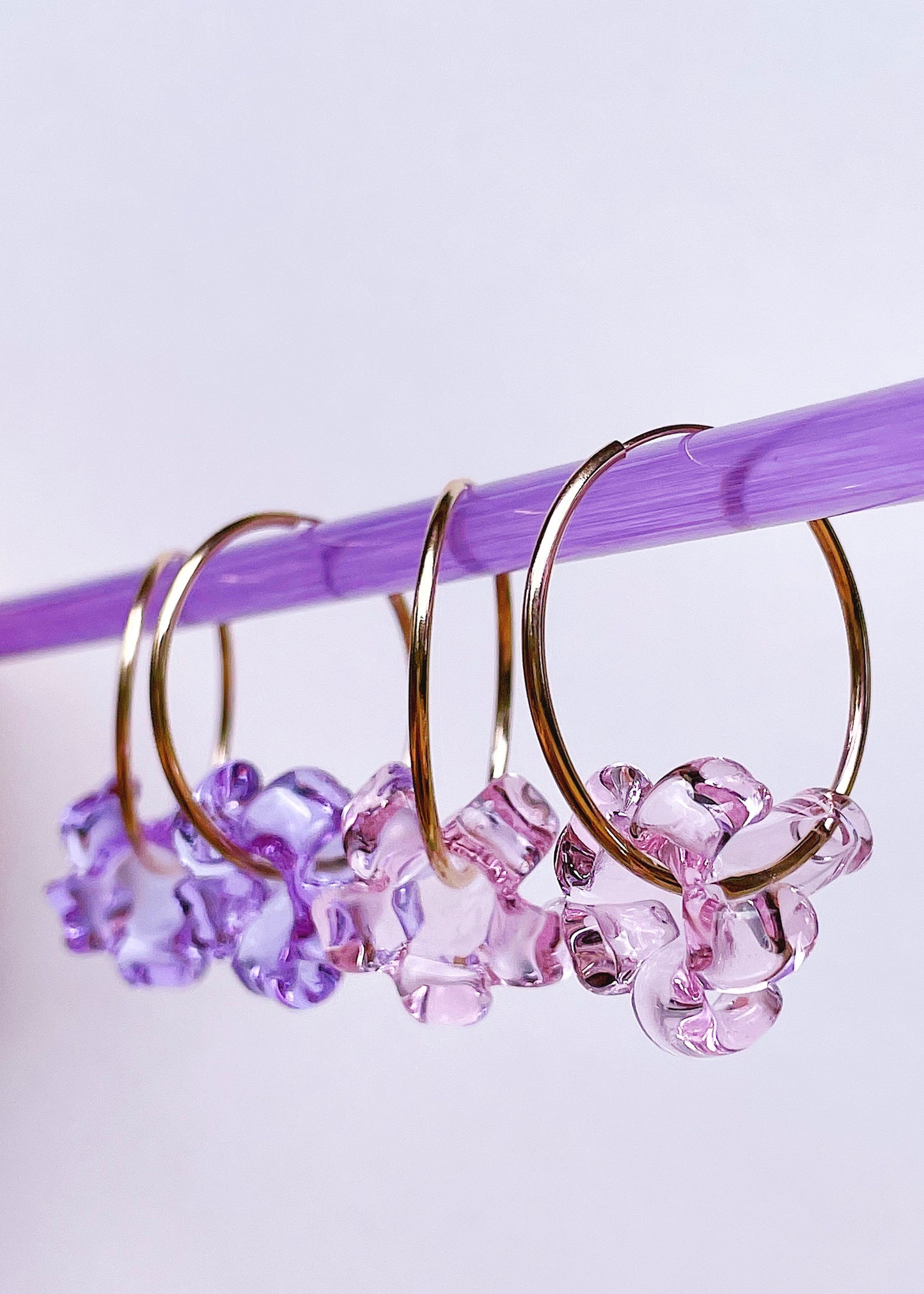 Pua Flower Hoop Earrings