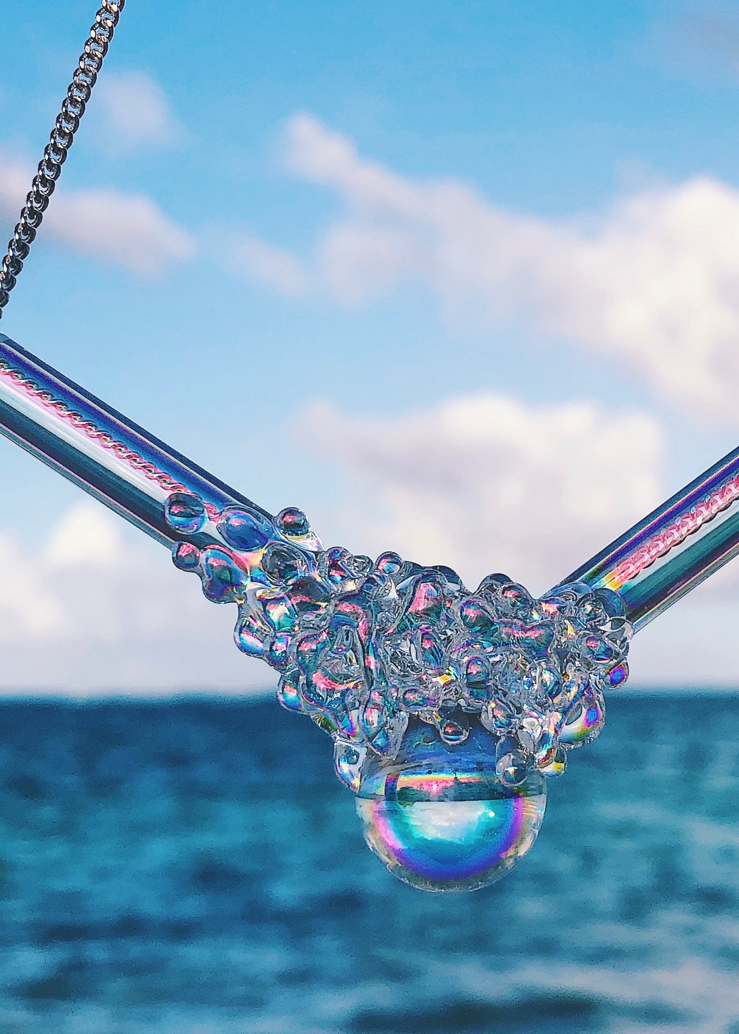 35% OFF SALE - Aura Cluster Orb Necklace