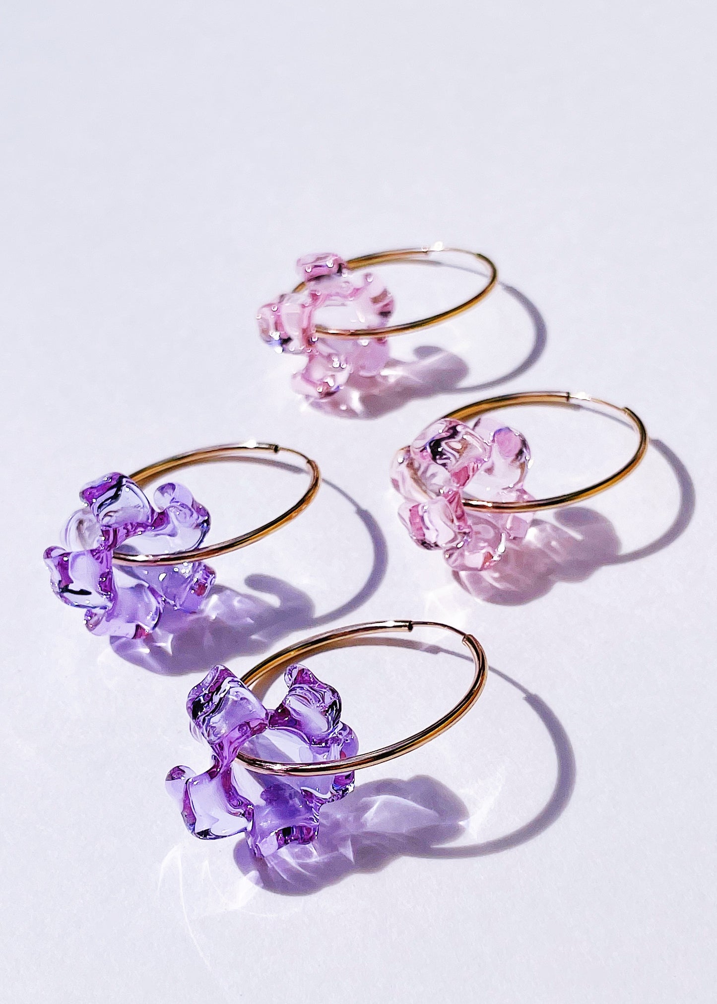 Pua Flower Hoop Earrings