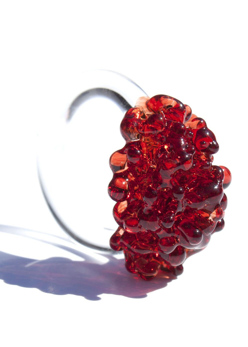 Glass Cluster Ring - Pomegranate