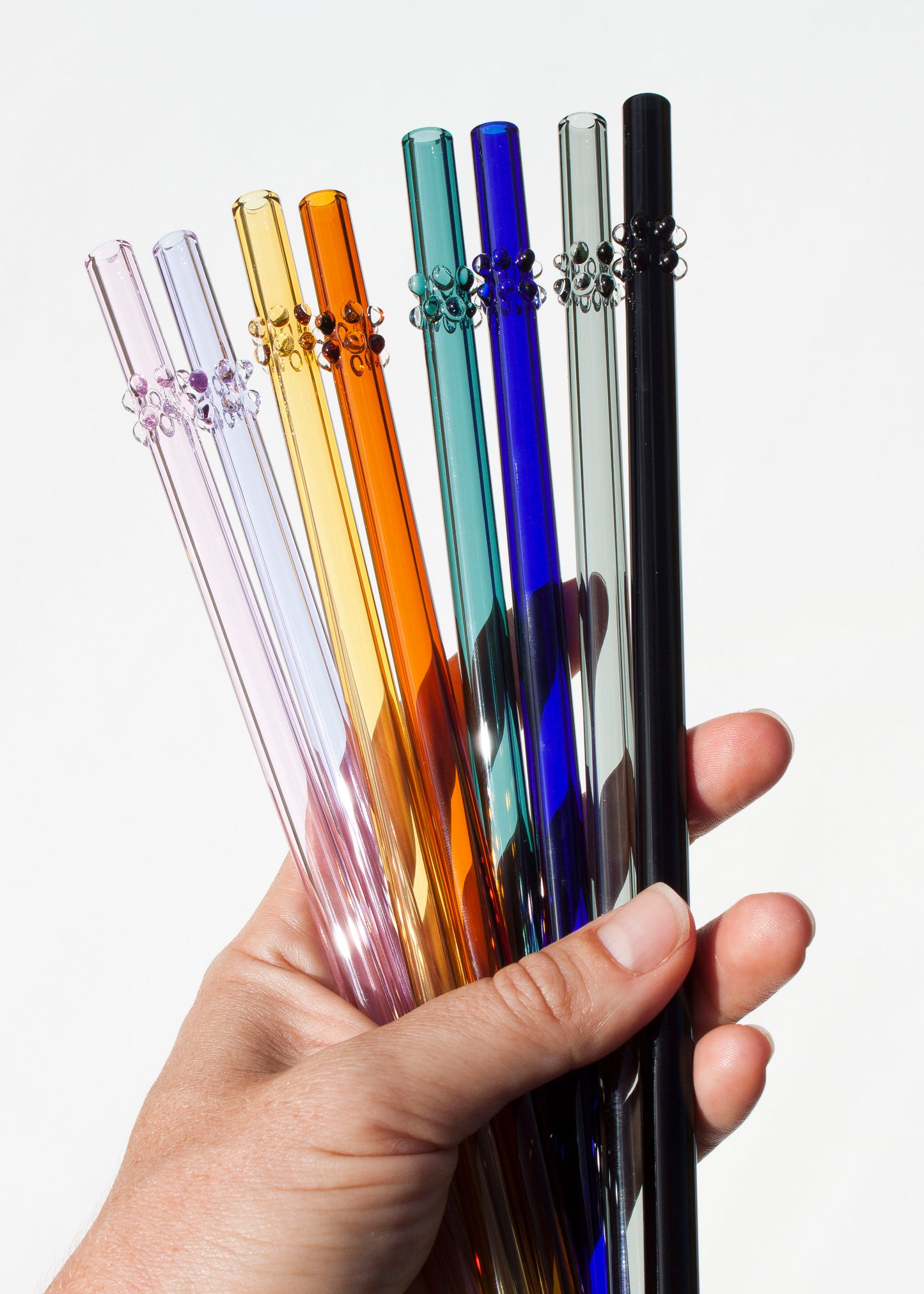 Glass Dot Straws