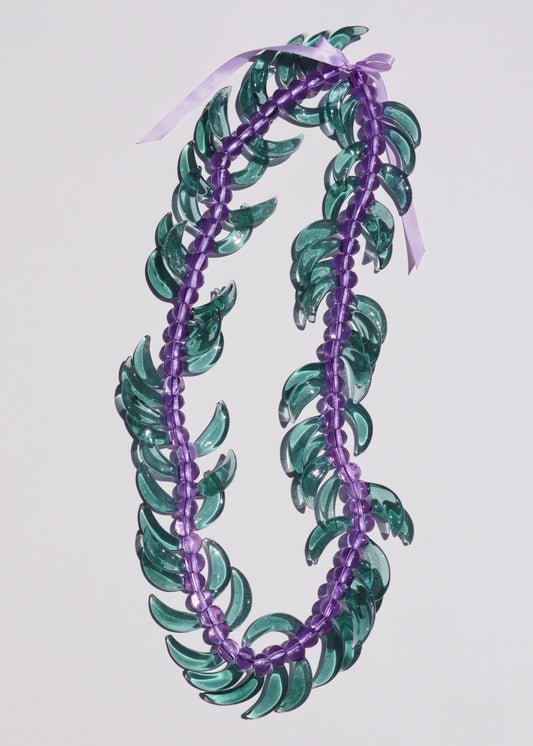 LIMITED EDITION COLOR ~ Blue Jade Lei in Full Glass